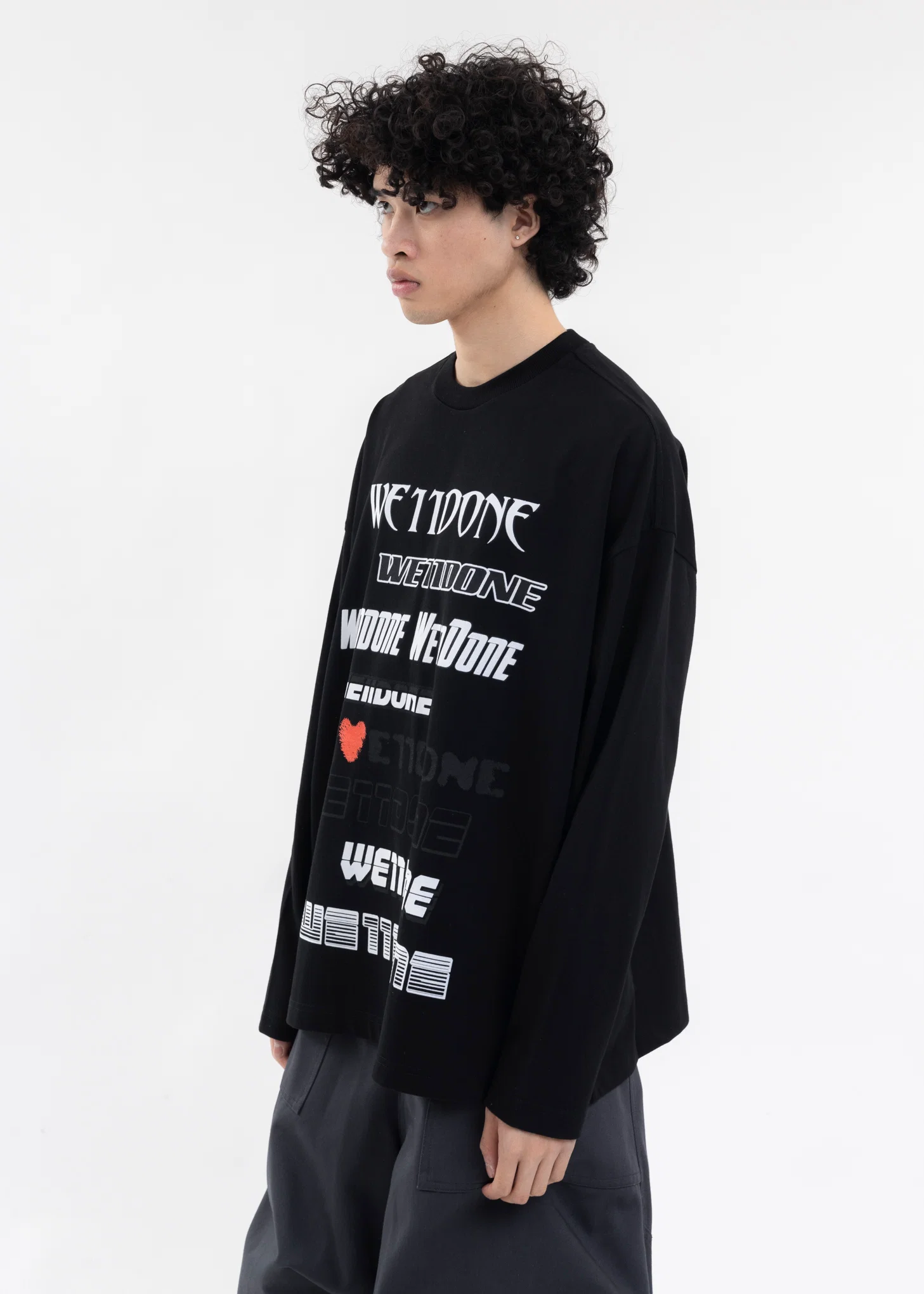 BLACK LOVE LOGO LONG-SLEEVED T-SHIRT - Image 3
