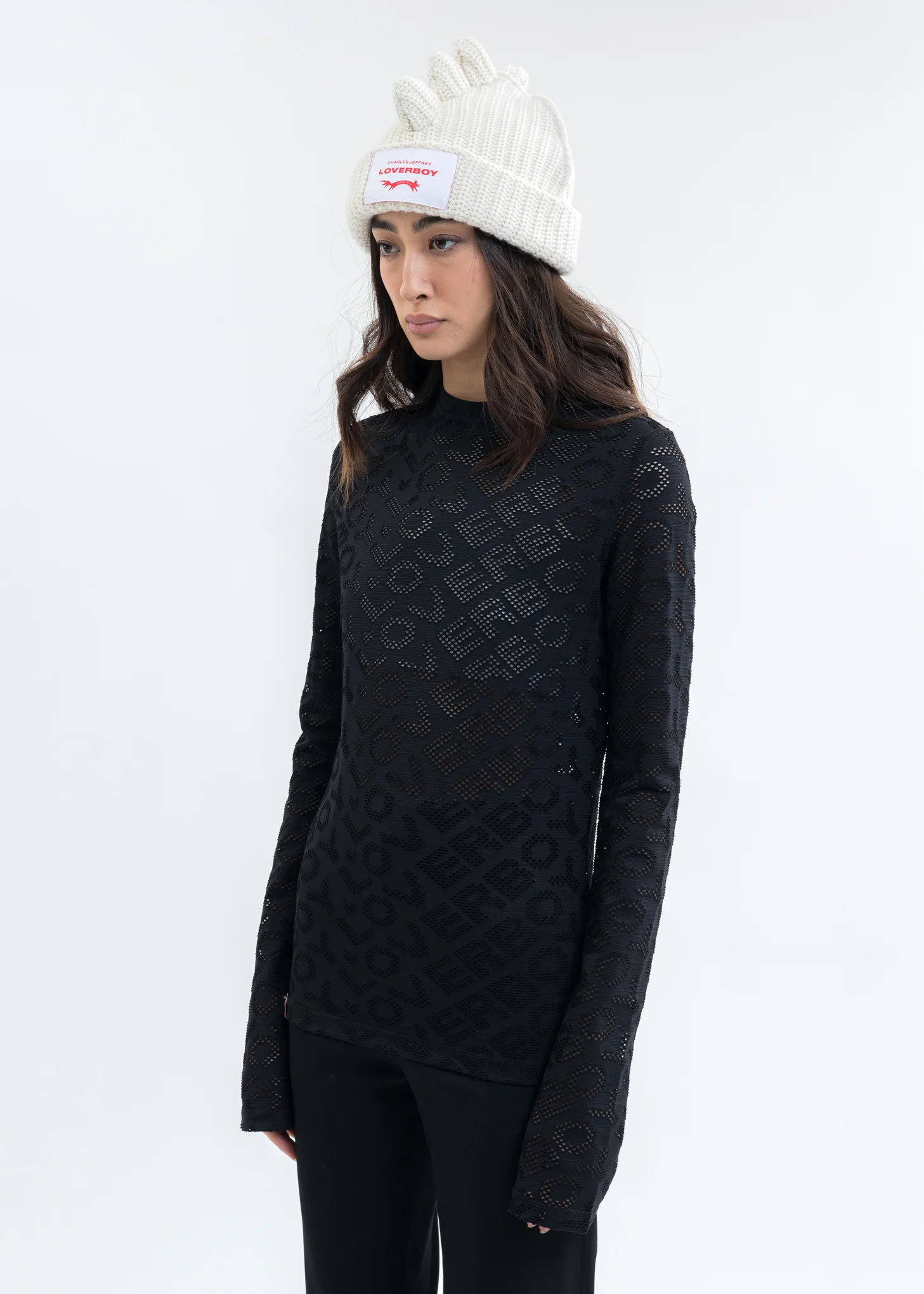 Black LOVERBOY Mesh Long Sleeve - Image 3