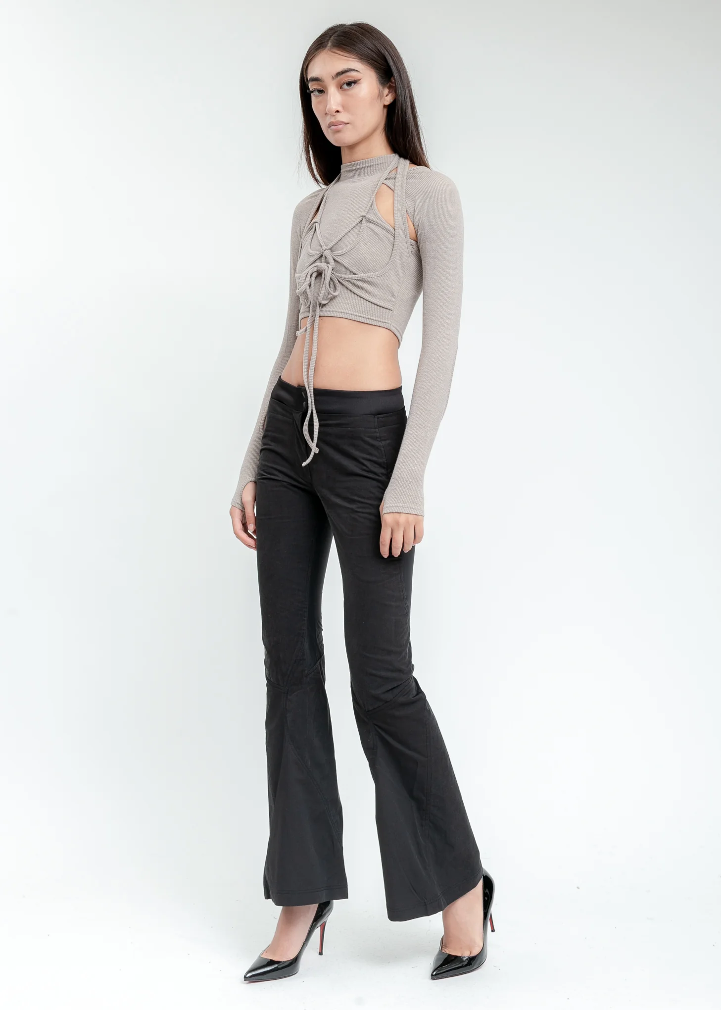 Black Low Rise Pants - Image 5