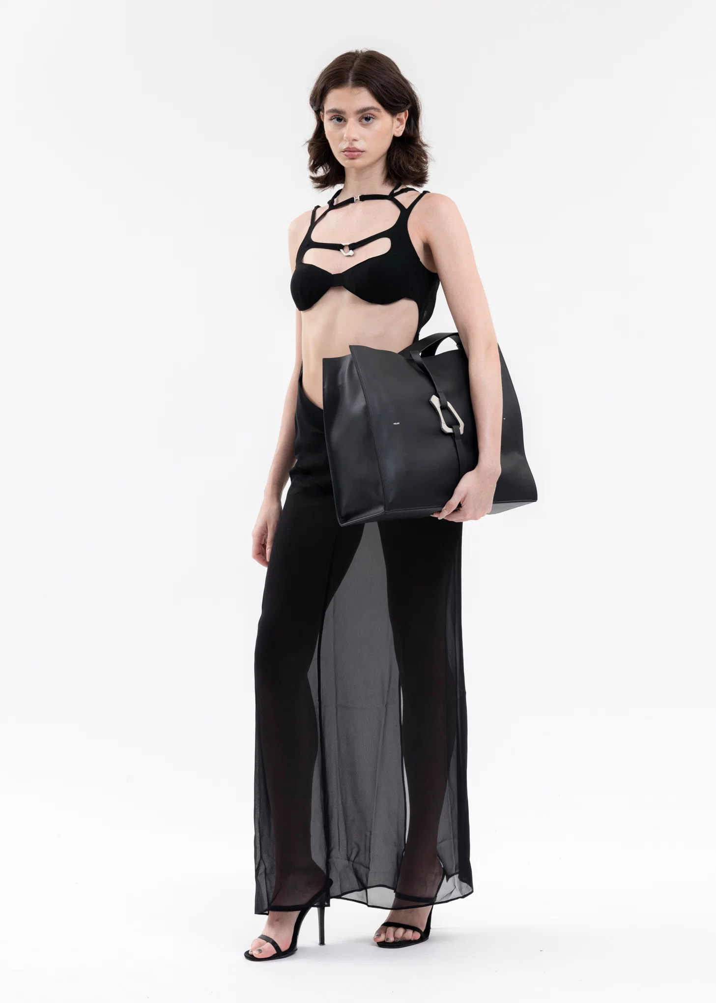 BLACK LUCULENT TOTE BAG - Image 3