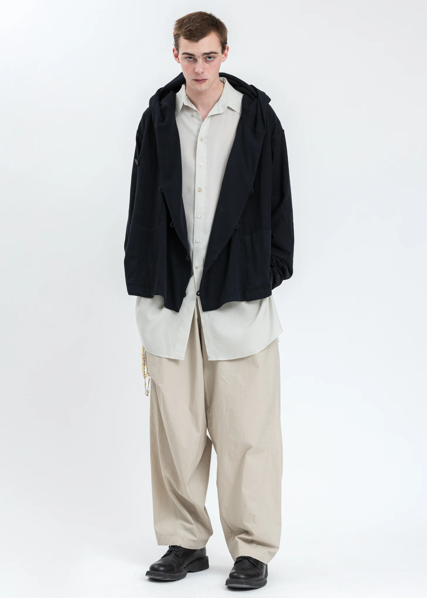 Black Macrame Reversible Hoodie - Image 13
