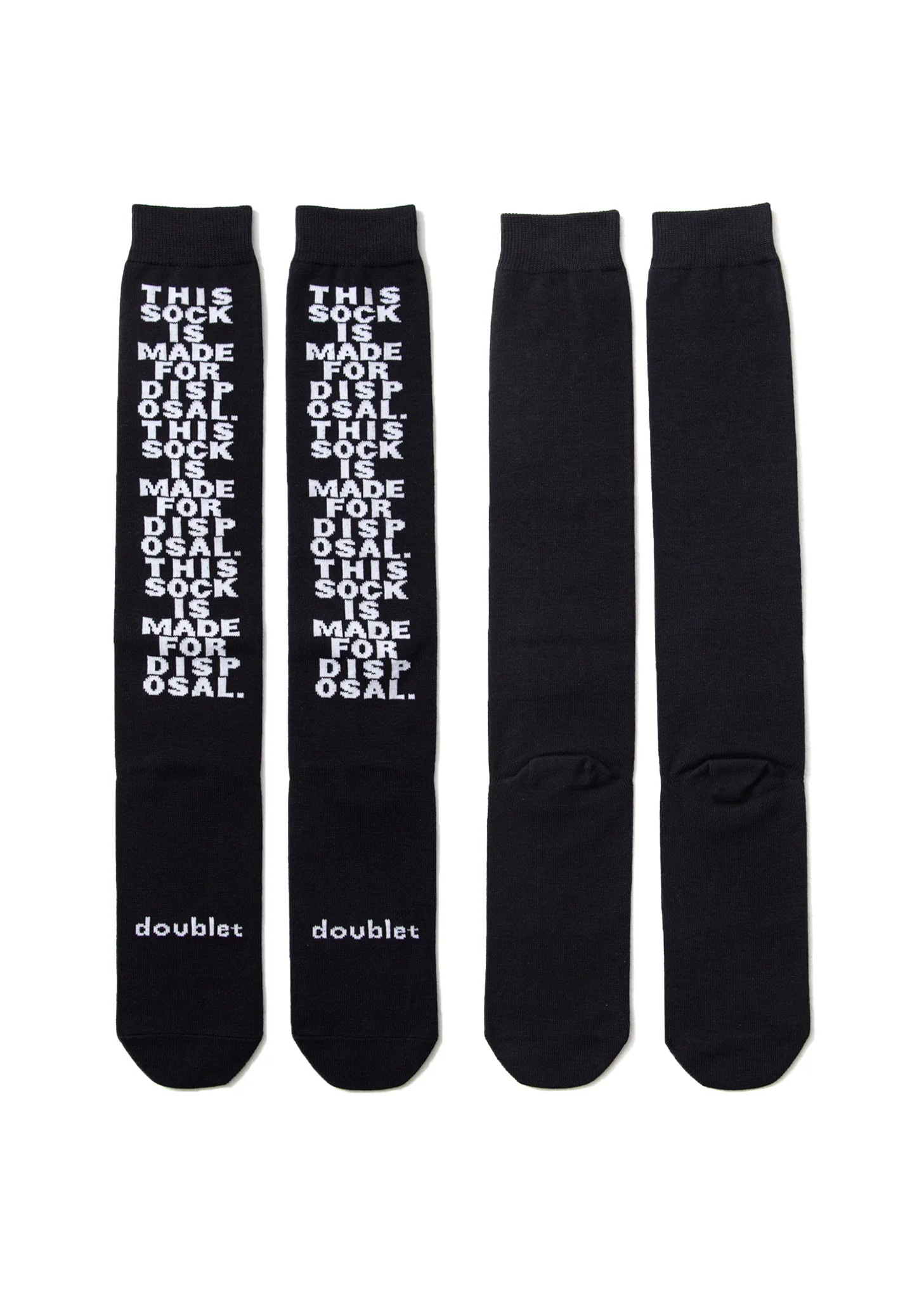 Black “MADE FOR DISPOSAL” SOCKS