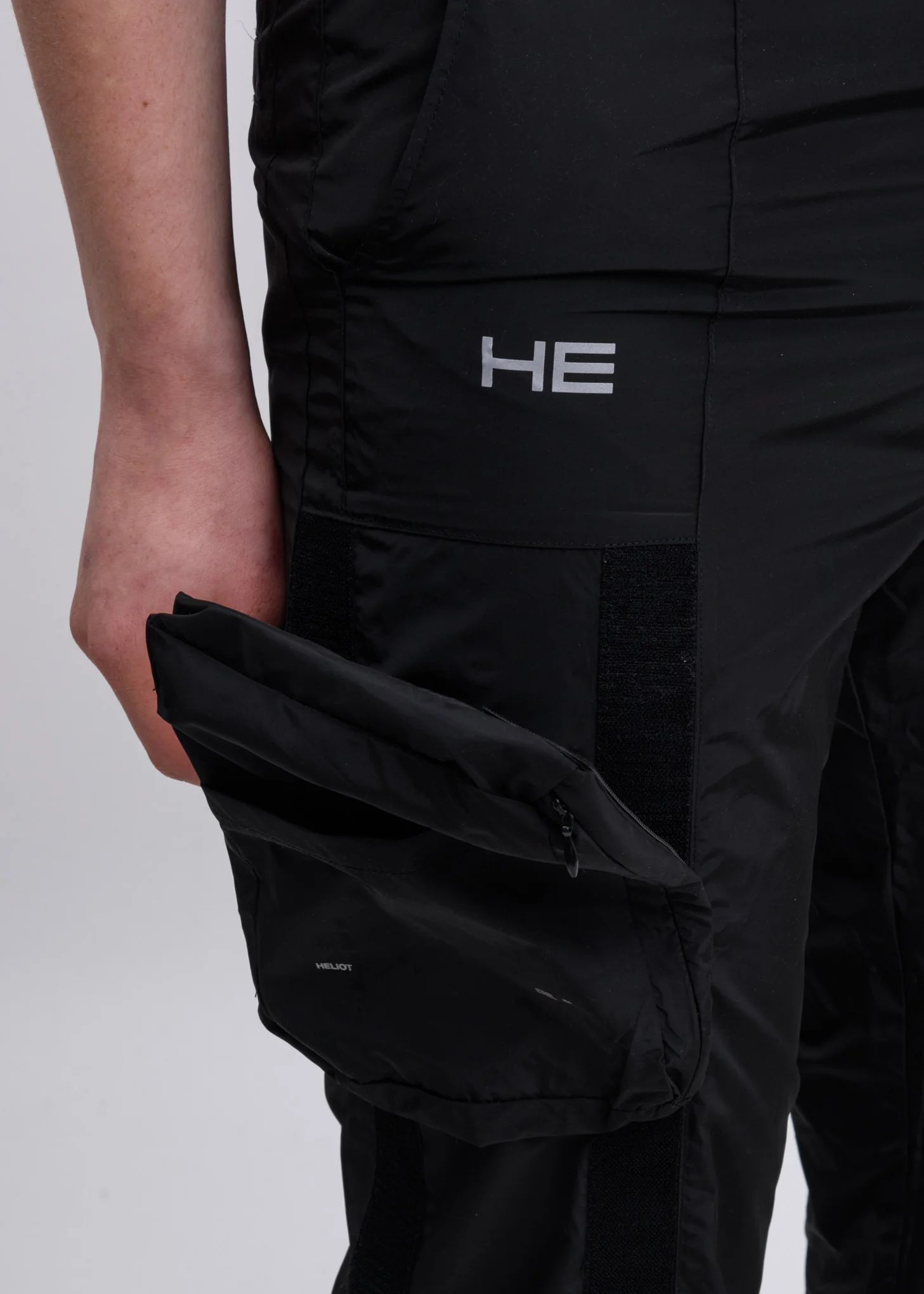 Black Velcro Cargo Pants - Image 5