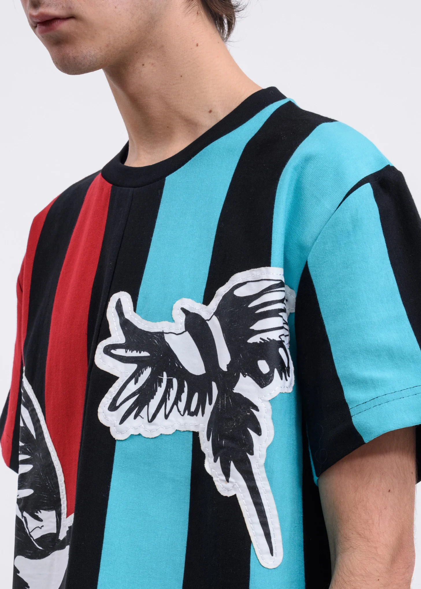 Black Magpie Stripe Shirt - Image 3