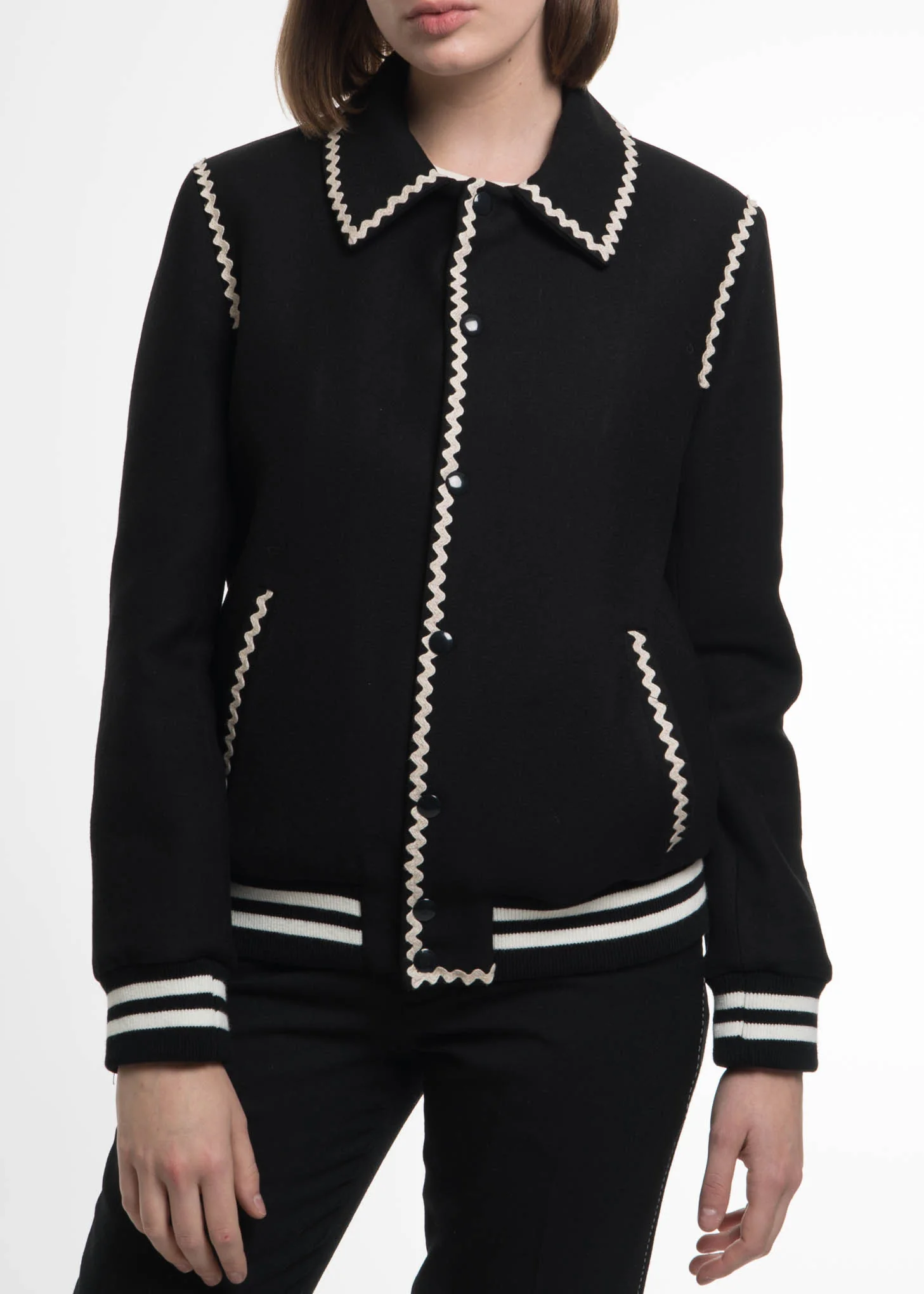 Black Marvin Teddy Jacket - Image 6
