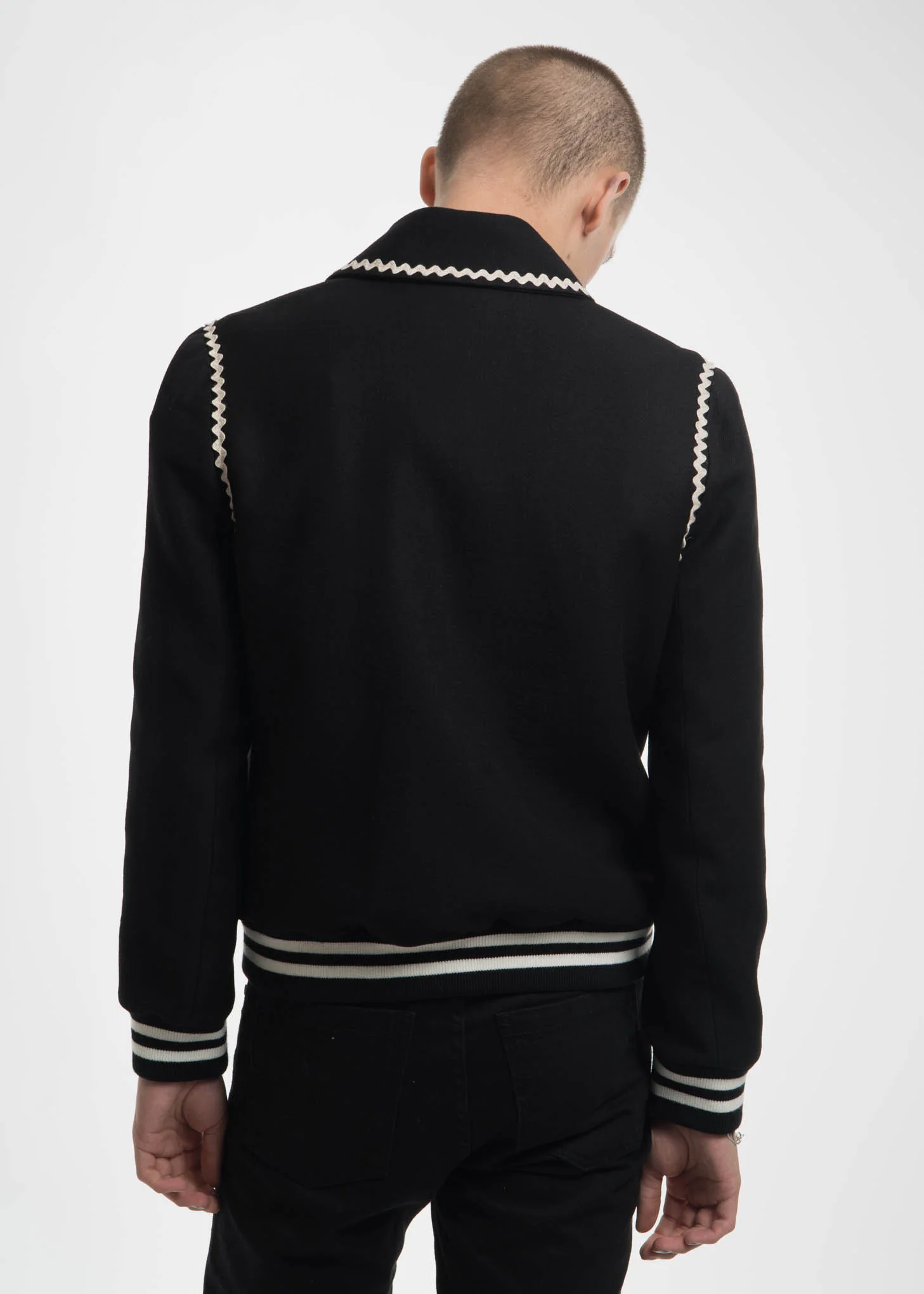 Black Marvin Teddy Jacket - Image 3