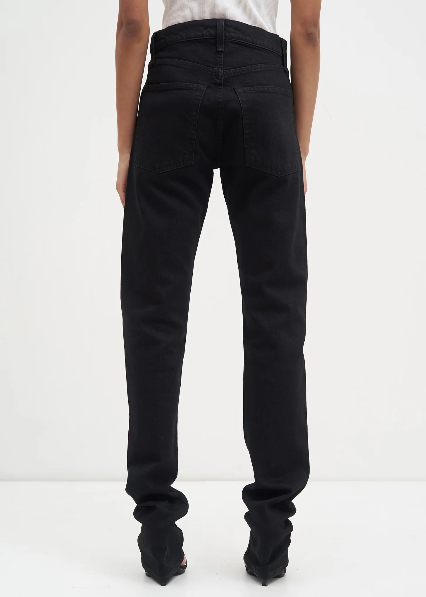 Black Masc Hi Straight Jeans in Black - Image 3