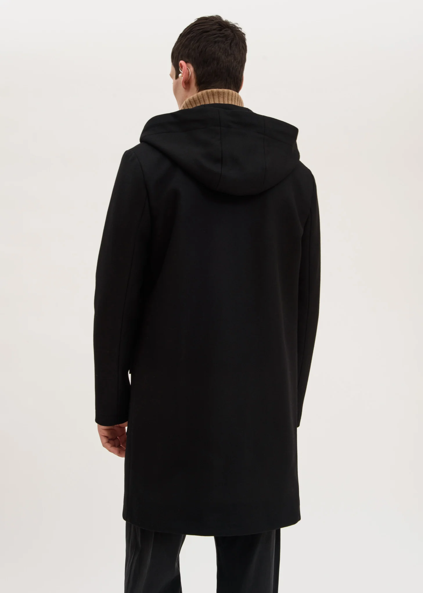 Black Mathieu Hooded Coat - Image 4