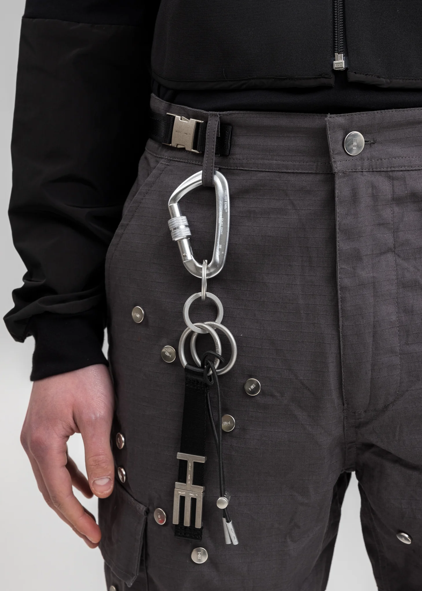 Black Medium Carabiner Keychain
