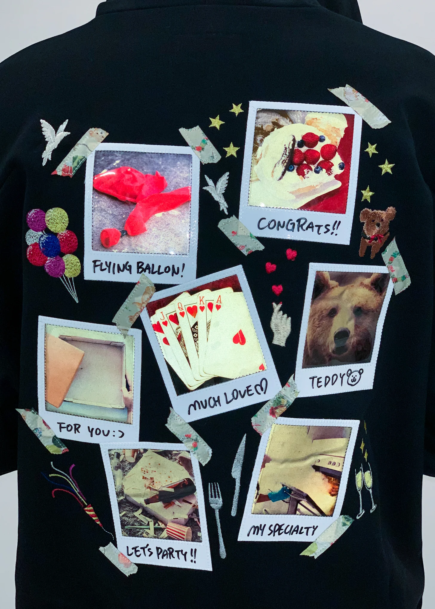Black Memorial Polaroid Hoodie - Image 2