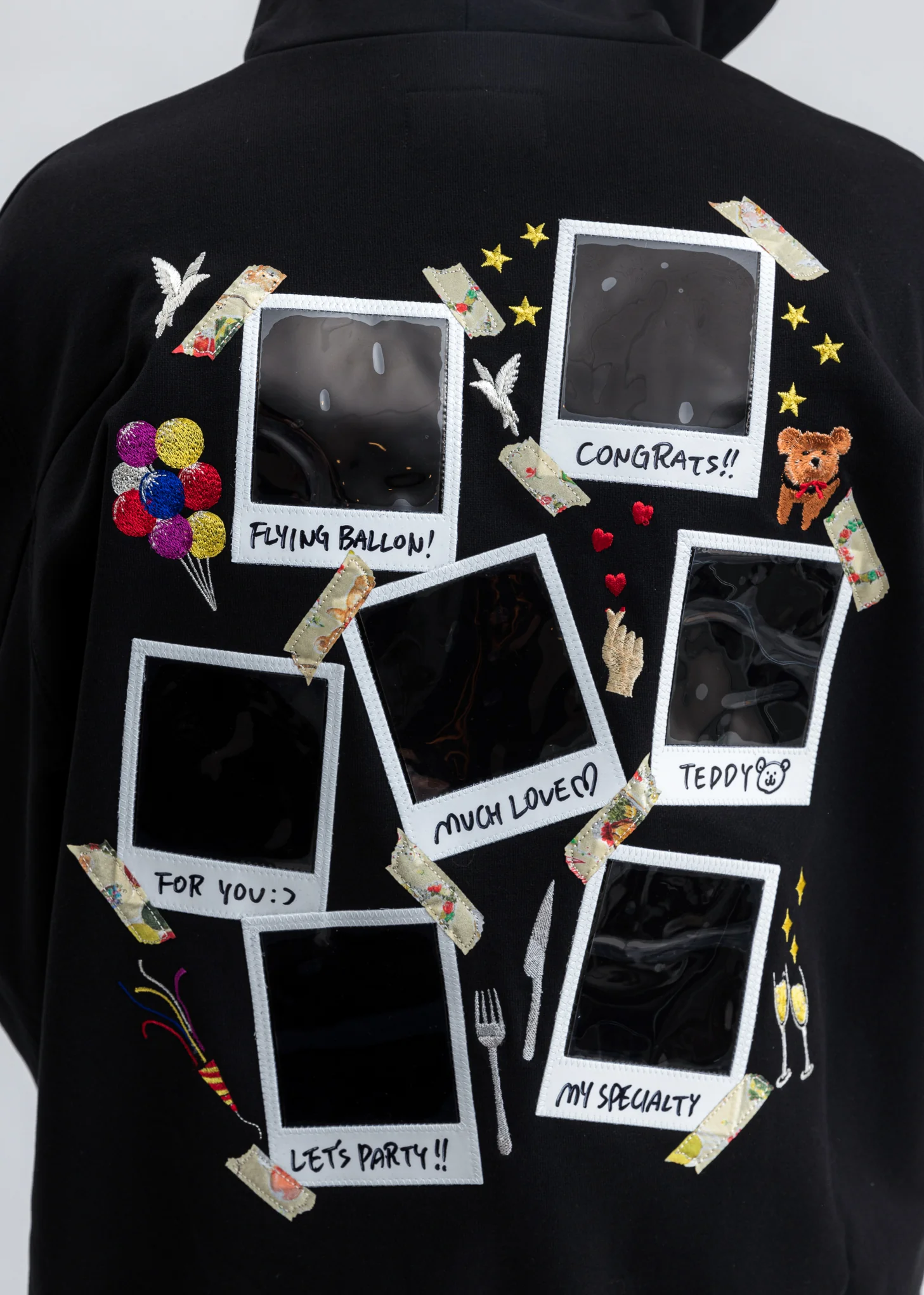 Black Memorial Polaroid Hoodie - Image 4