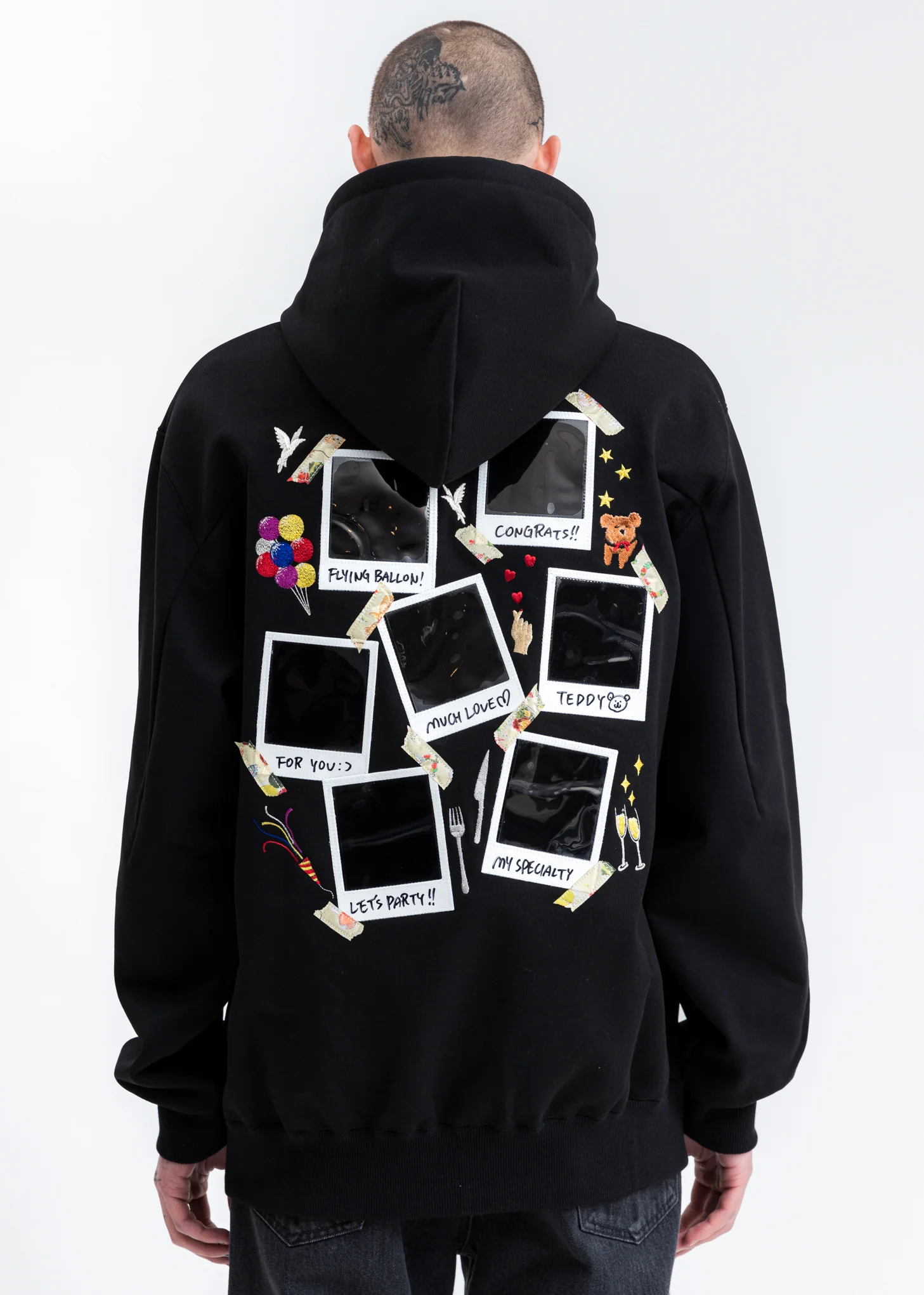 Black Memorial Polaroid Hoodie