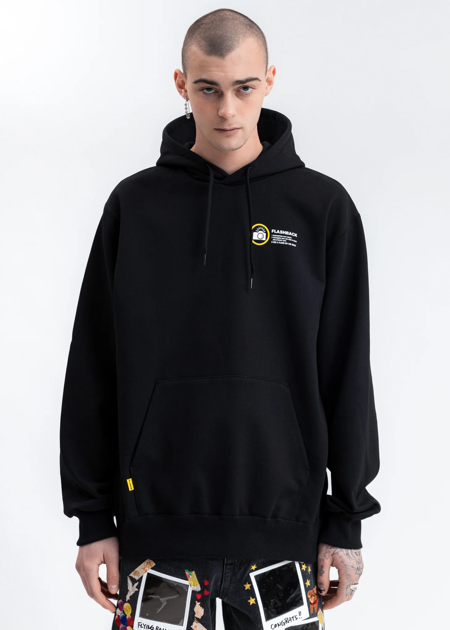 Black Memorial Polaroid Hoodie - Image 3