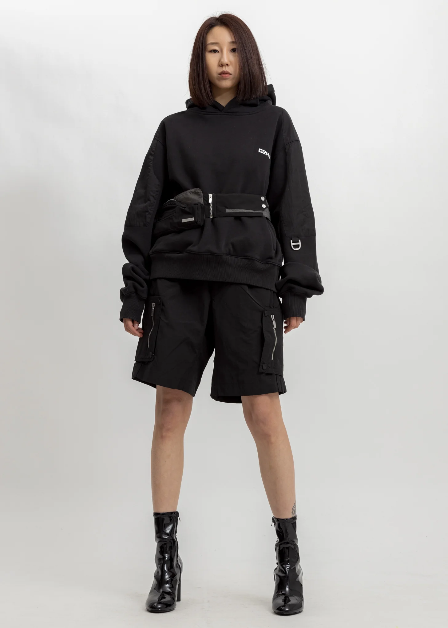 Black Memory Supervisor Panelled Hoodie - Image 4