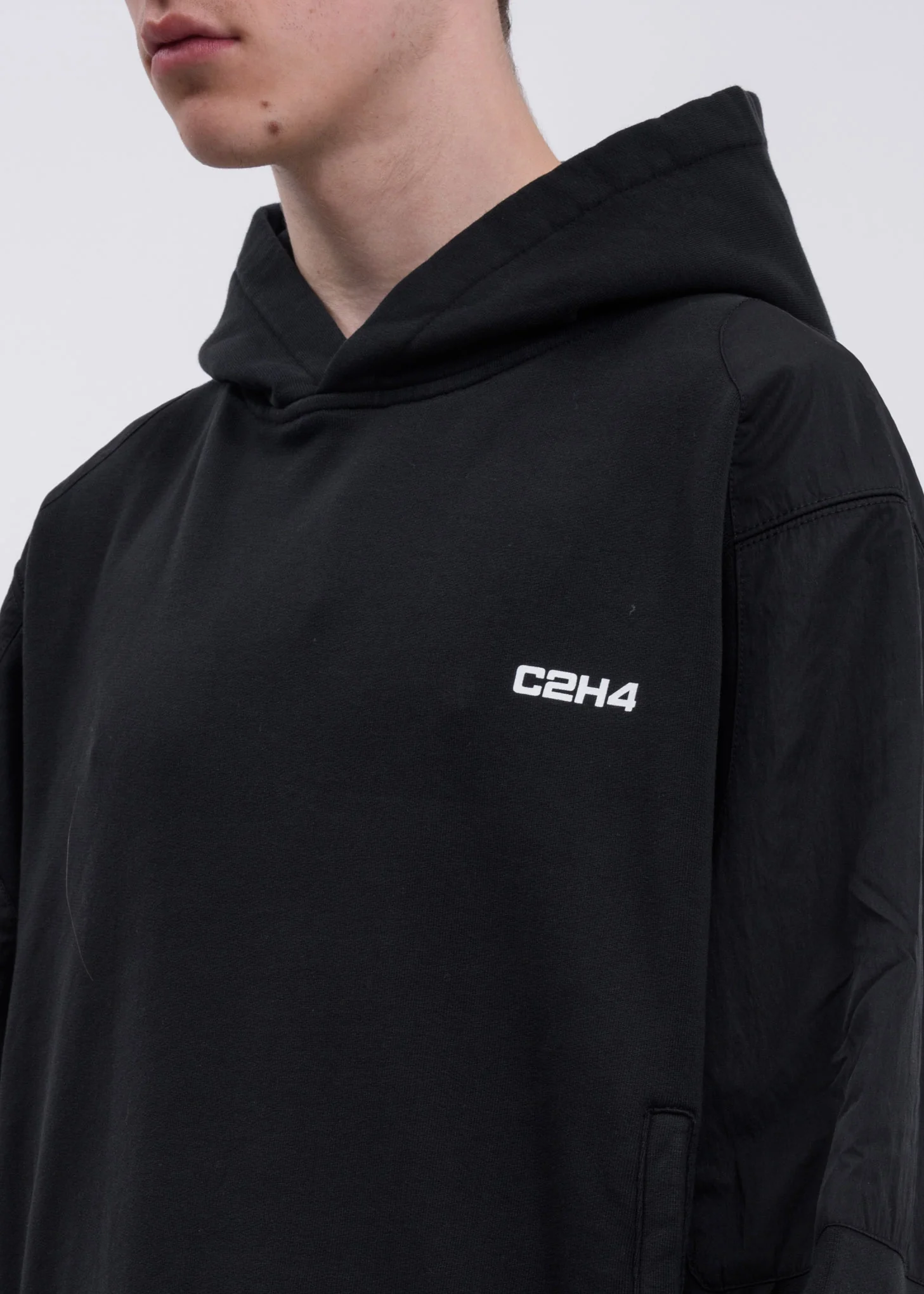 Black Memory Supervisor Panelled Hoodie - Image 5