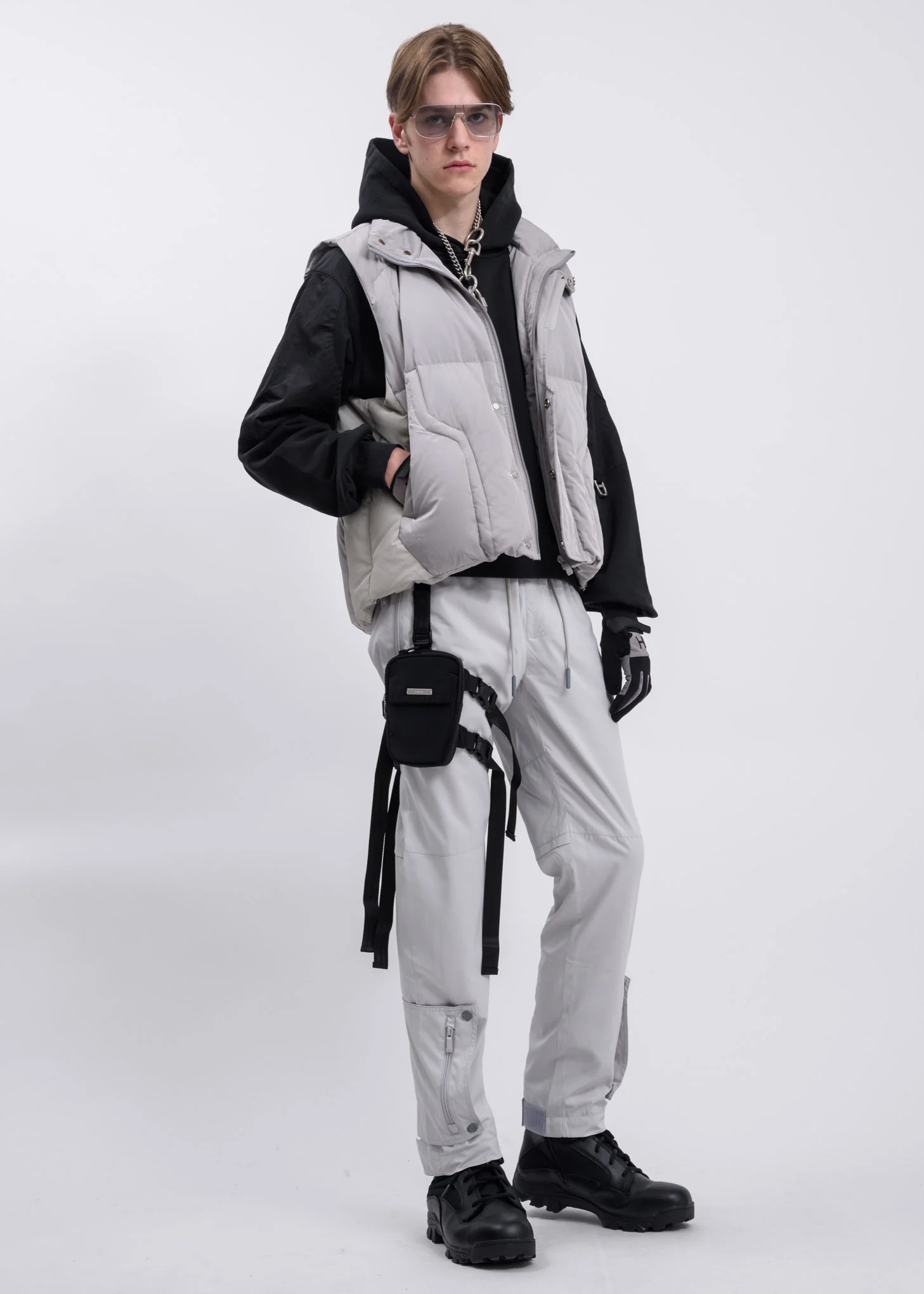 Black Memory Supervisor Panelled Hoodie - Image 6
