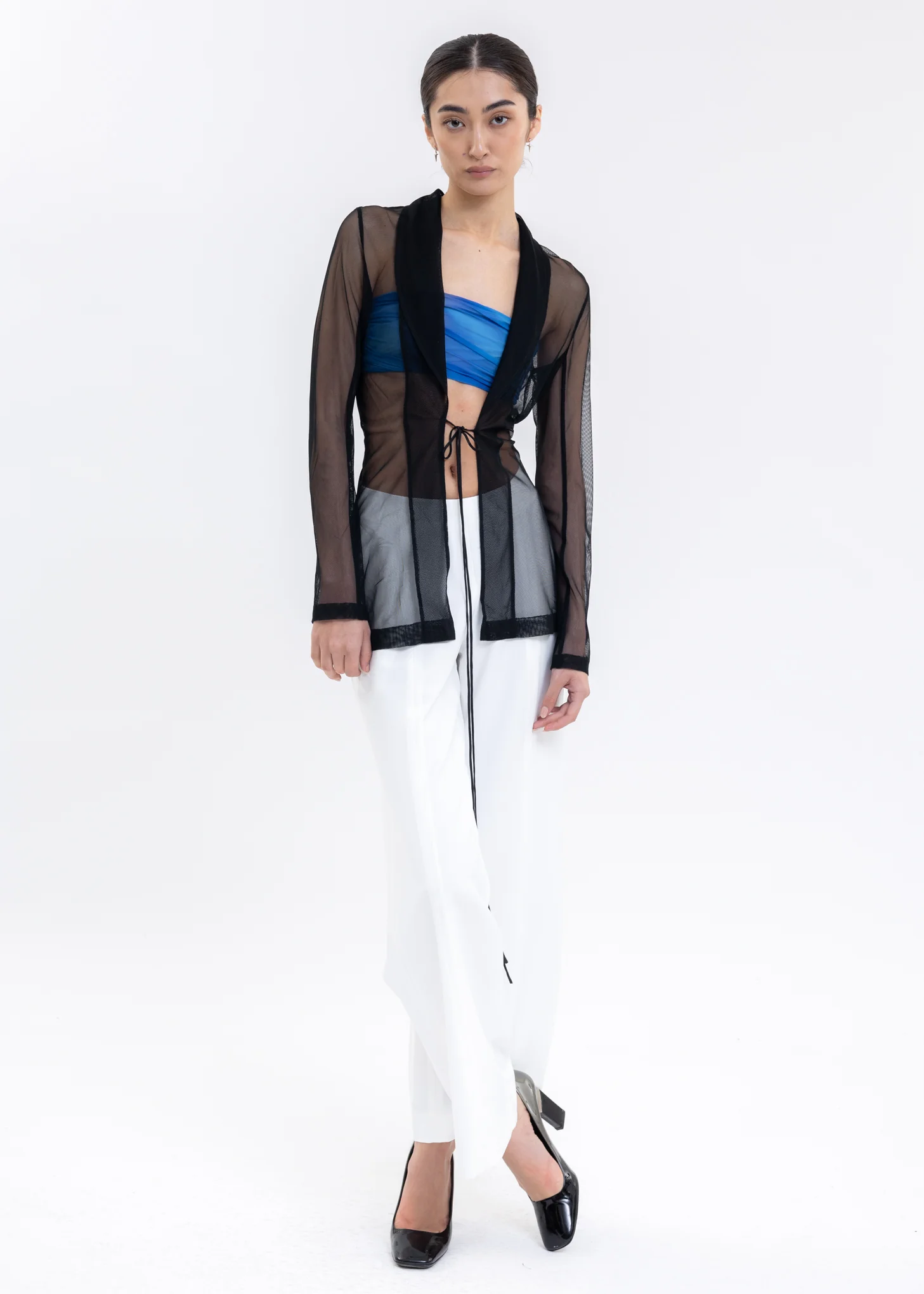Black Mesh Blazer - Image 8