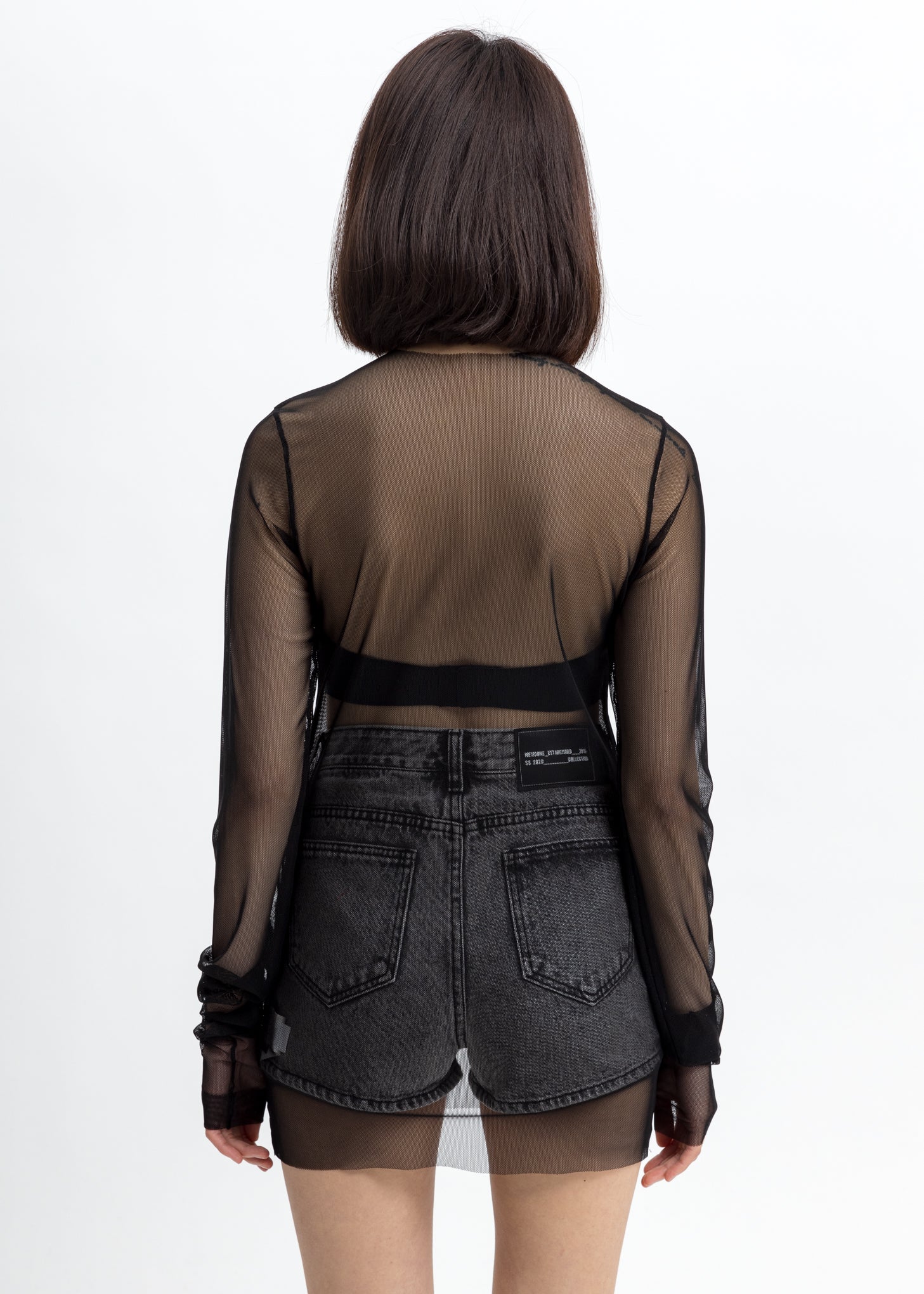 Black Mesh Long Sleeves - Image 2