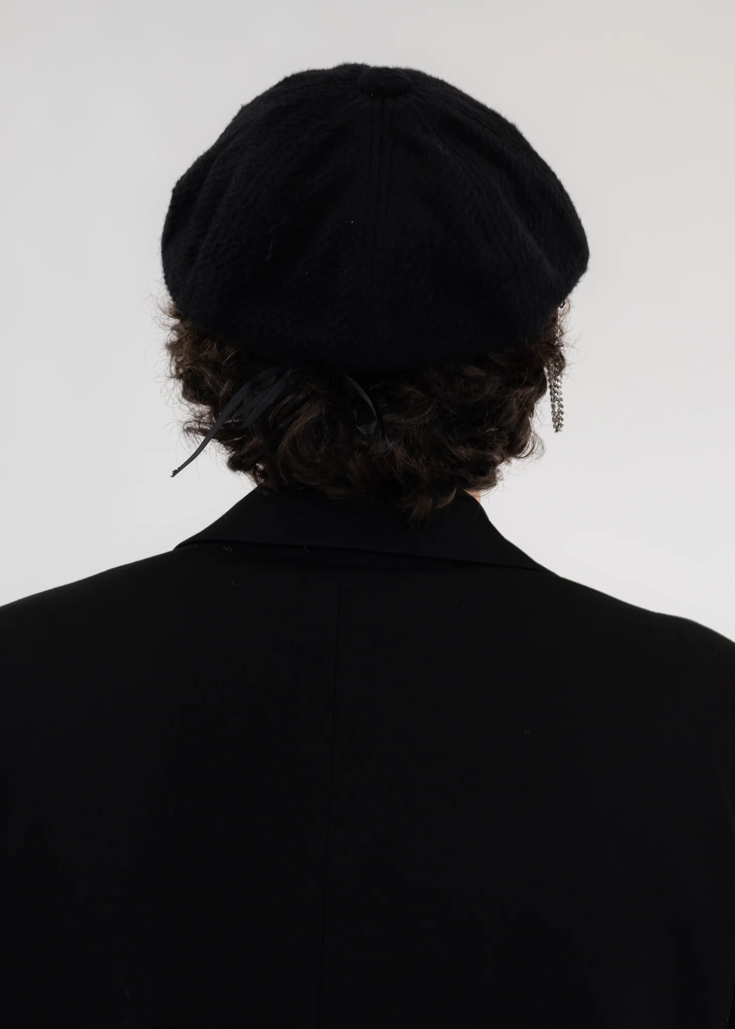 Black Metal Embellishment Beret - Image 4