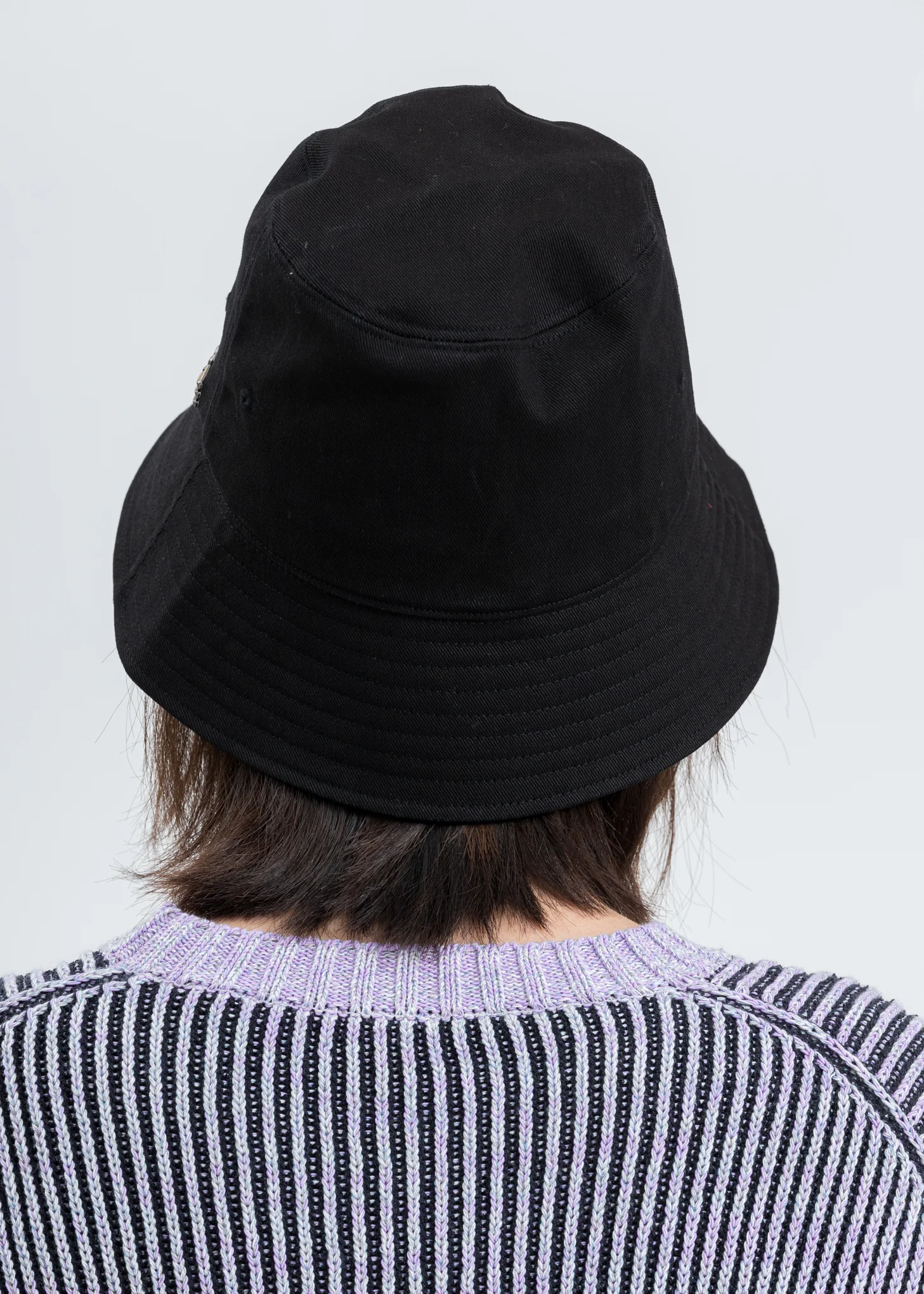 Black Metal Logo Bucket Hat - Image 3