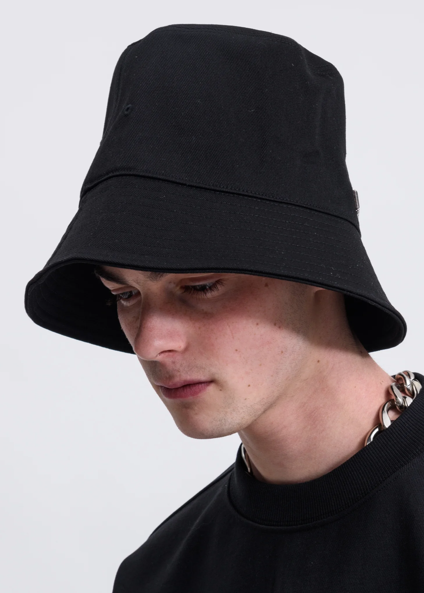 Black Metal Logo Bucket Hat - Image 2