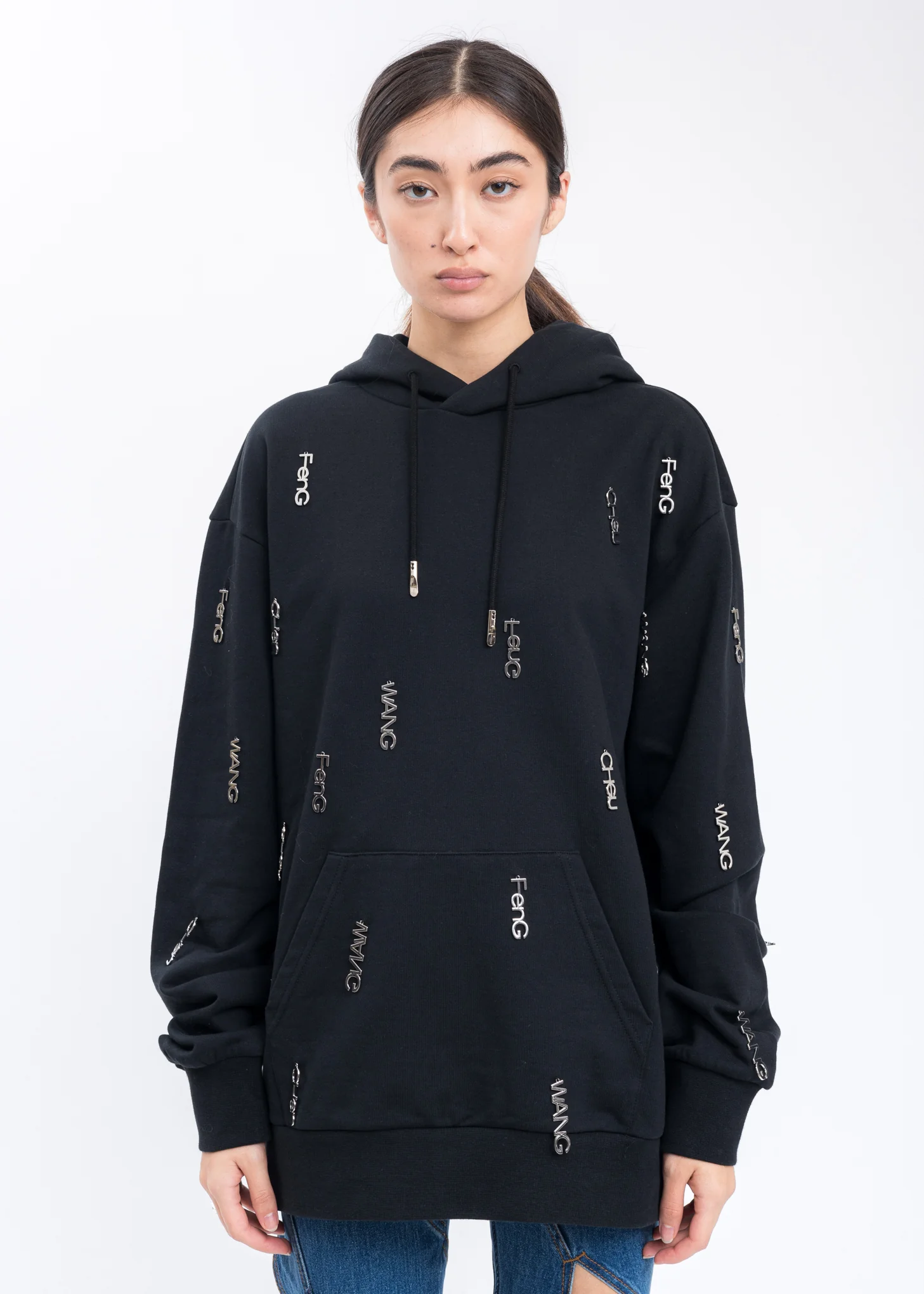 Black Metal Logo Hoodie