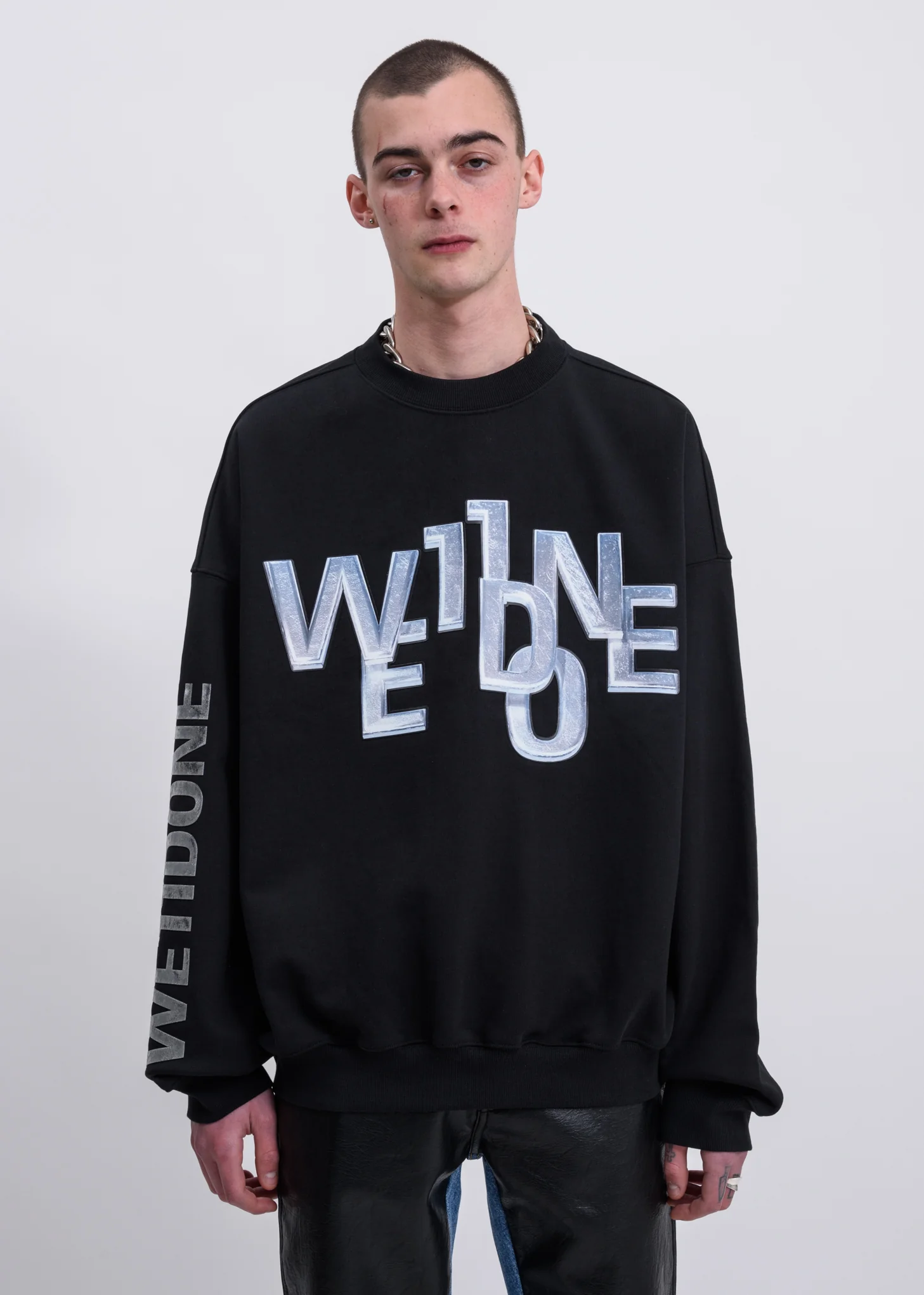 Black Metal Logo Sweater