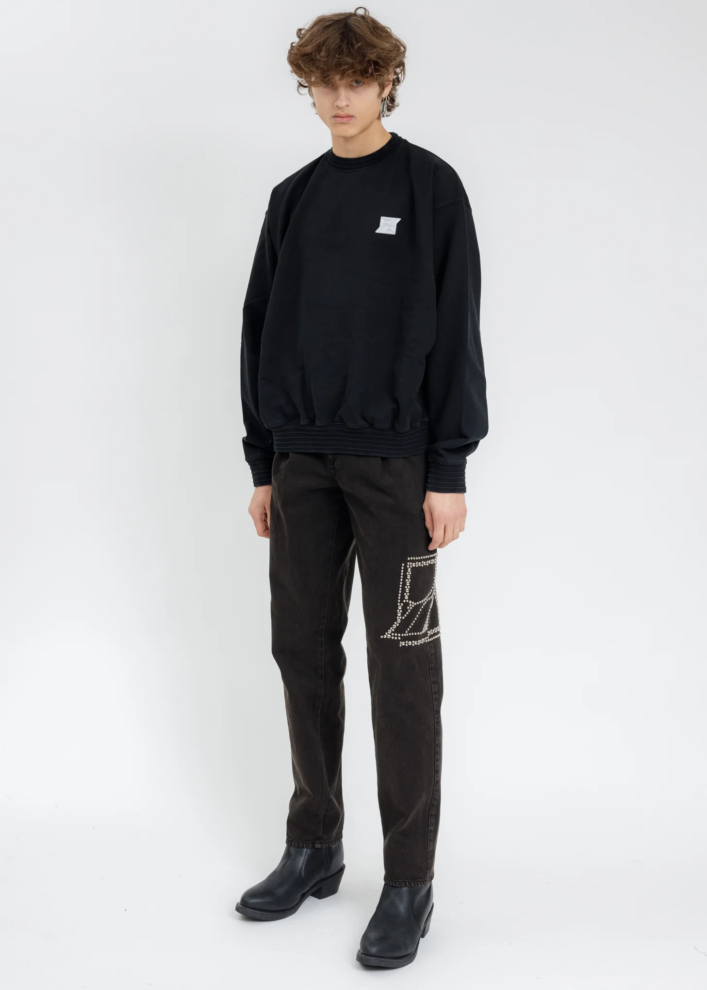 Black Metal Logo Sweatshirt - Image 5