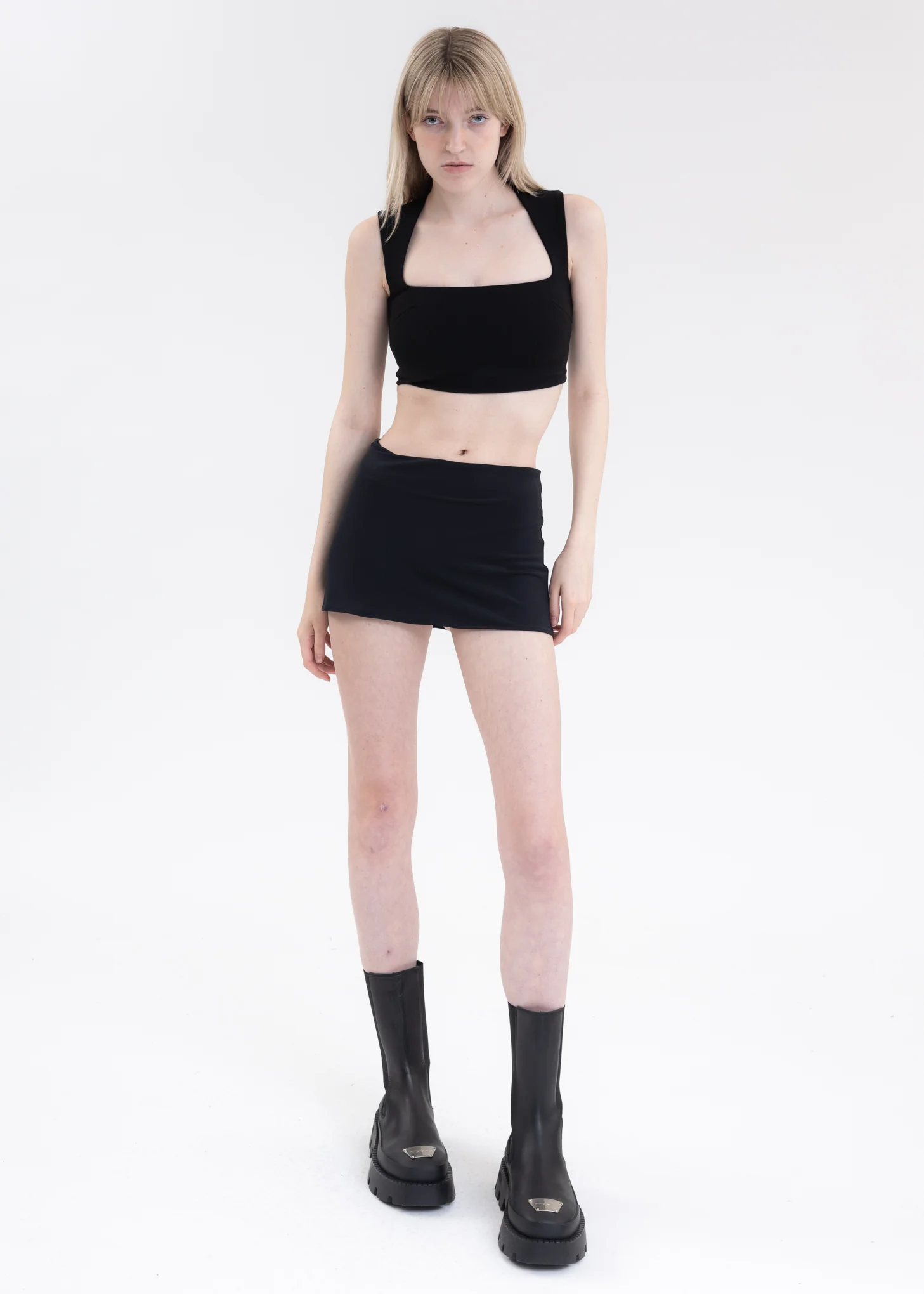Black Micro Mini Stretch Skirt - Image 4