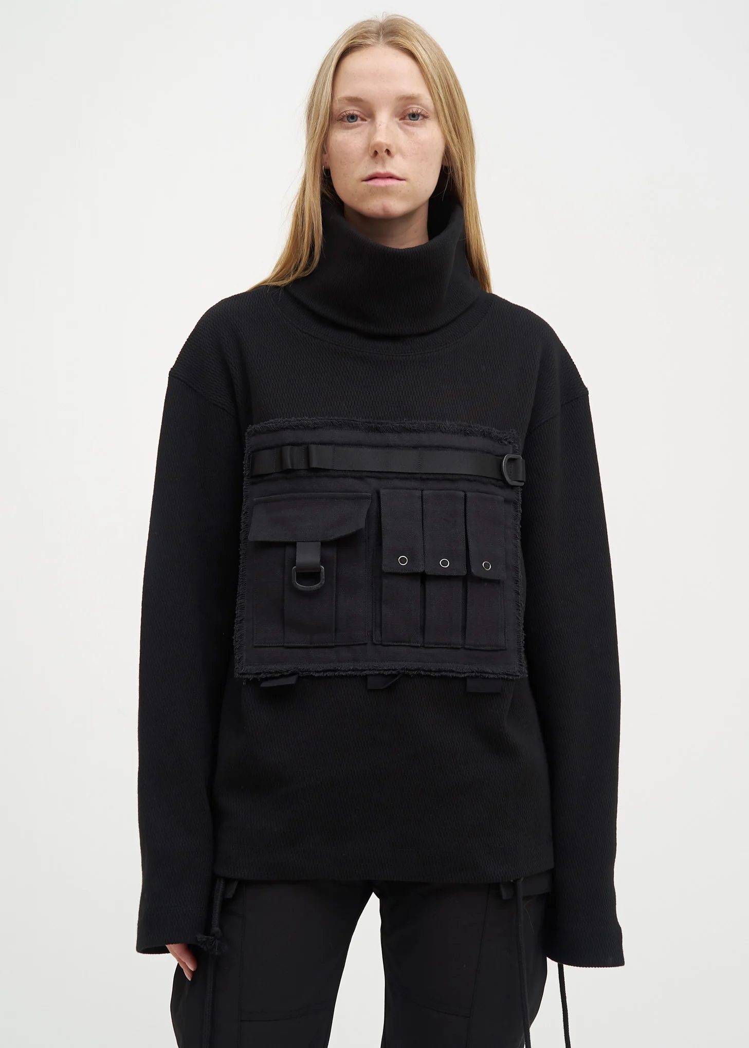 Black Military Turtle Neck