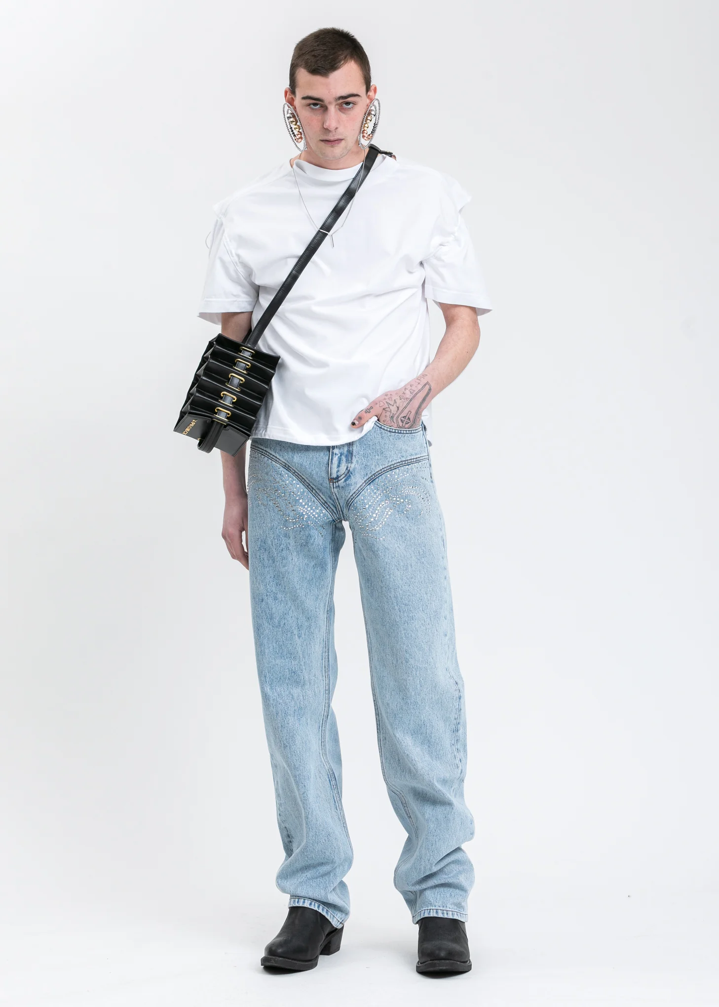 Black Mini Accordion Bag - Image 5