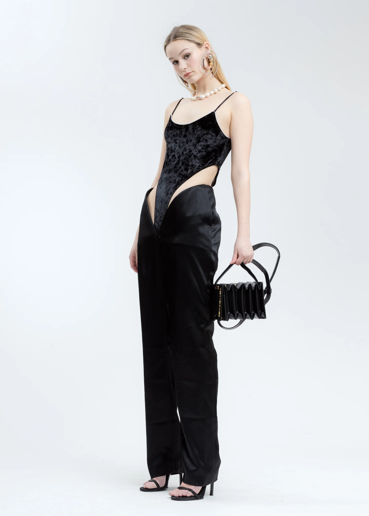 Black Mini Accordion Bag - Image 7