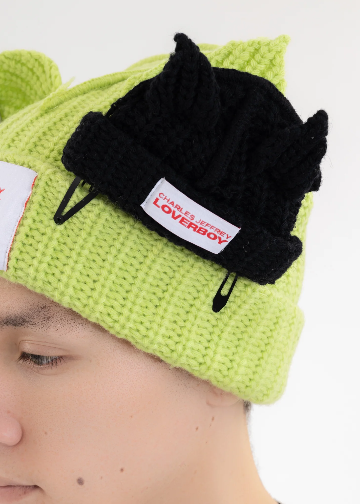 Black MINI CHUNKY EARS BEANIE - Image 6