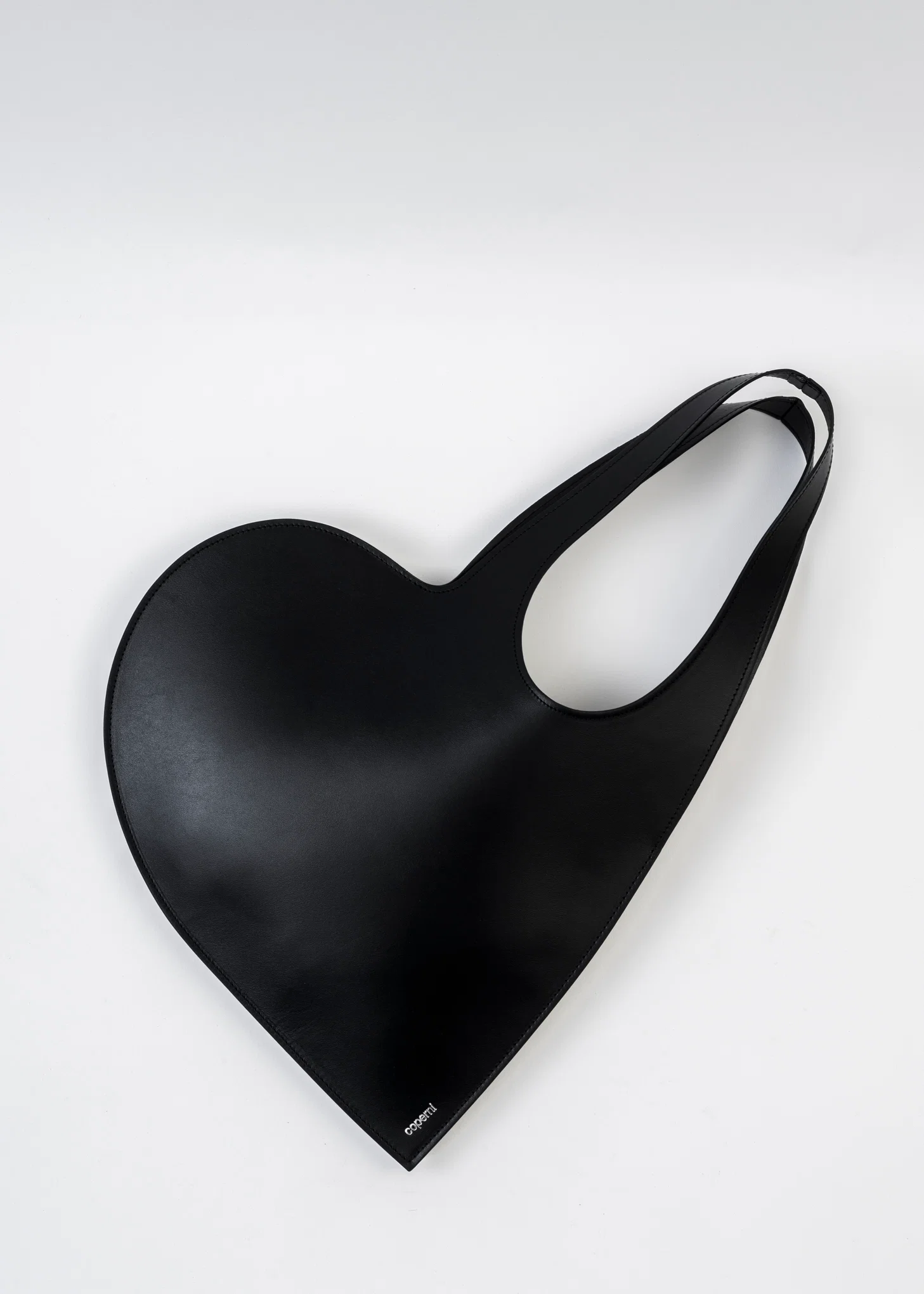 BLACK MINI HEART TOTE BAG