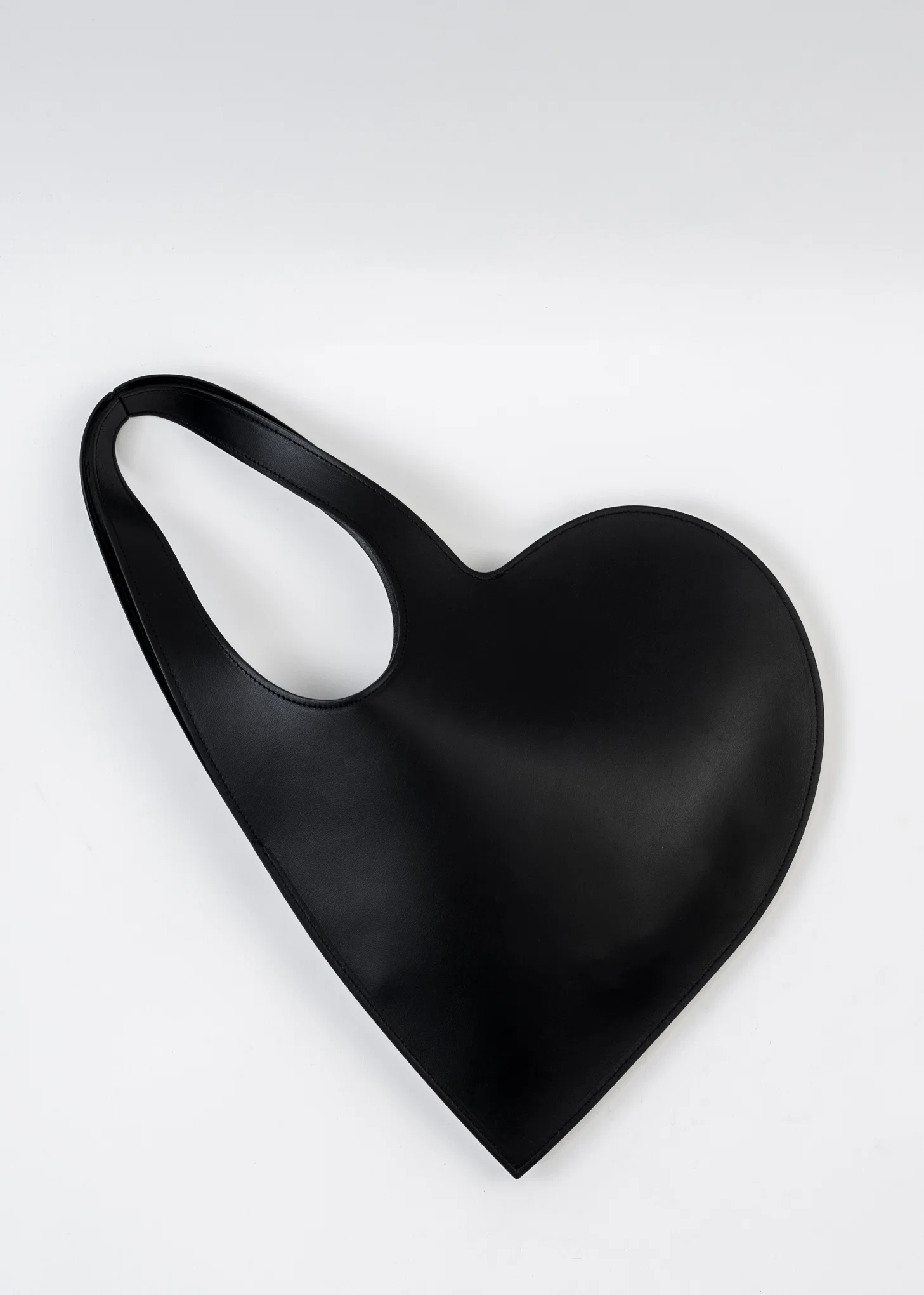 BLACK MINI HEART TOTE BAG - Image 3