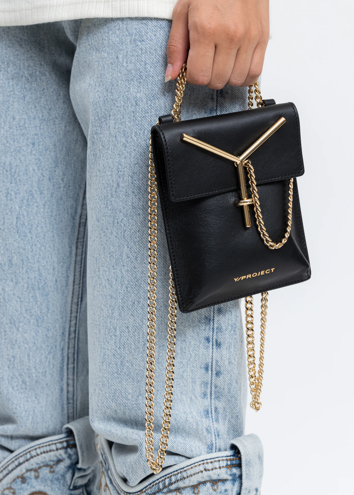 Black Mini Y Pochette Bag - Image 2
