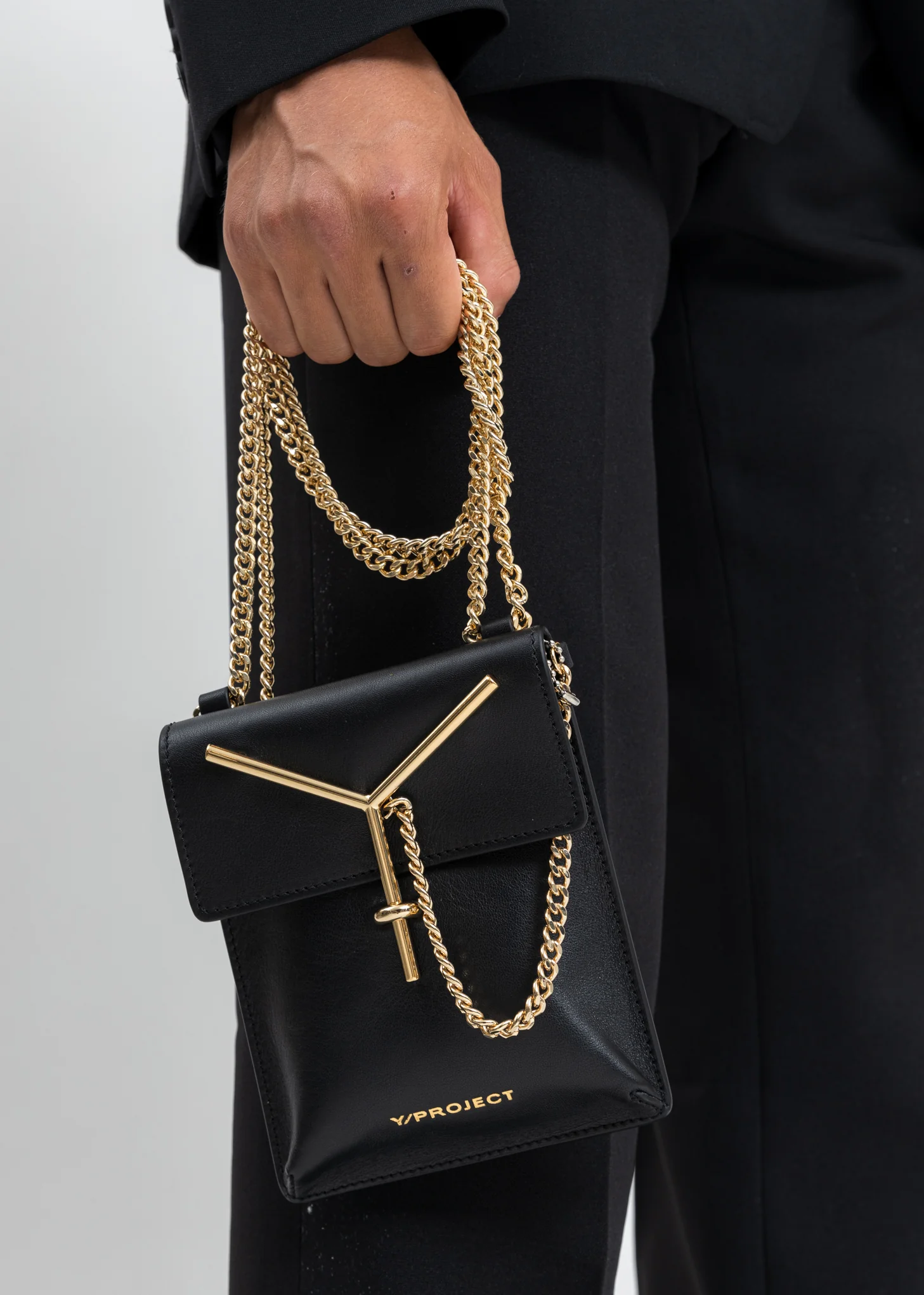 Black Mini Y Pochette Bag - Image 4