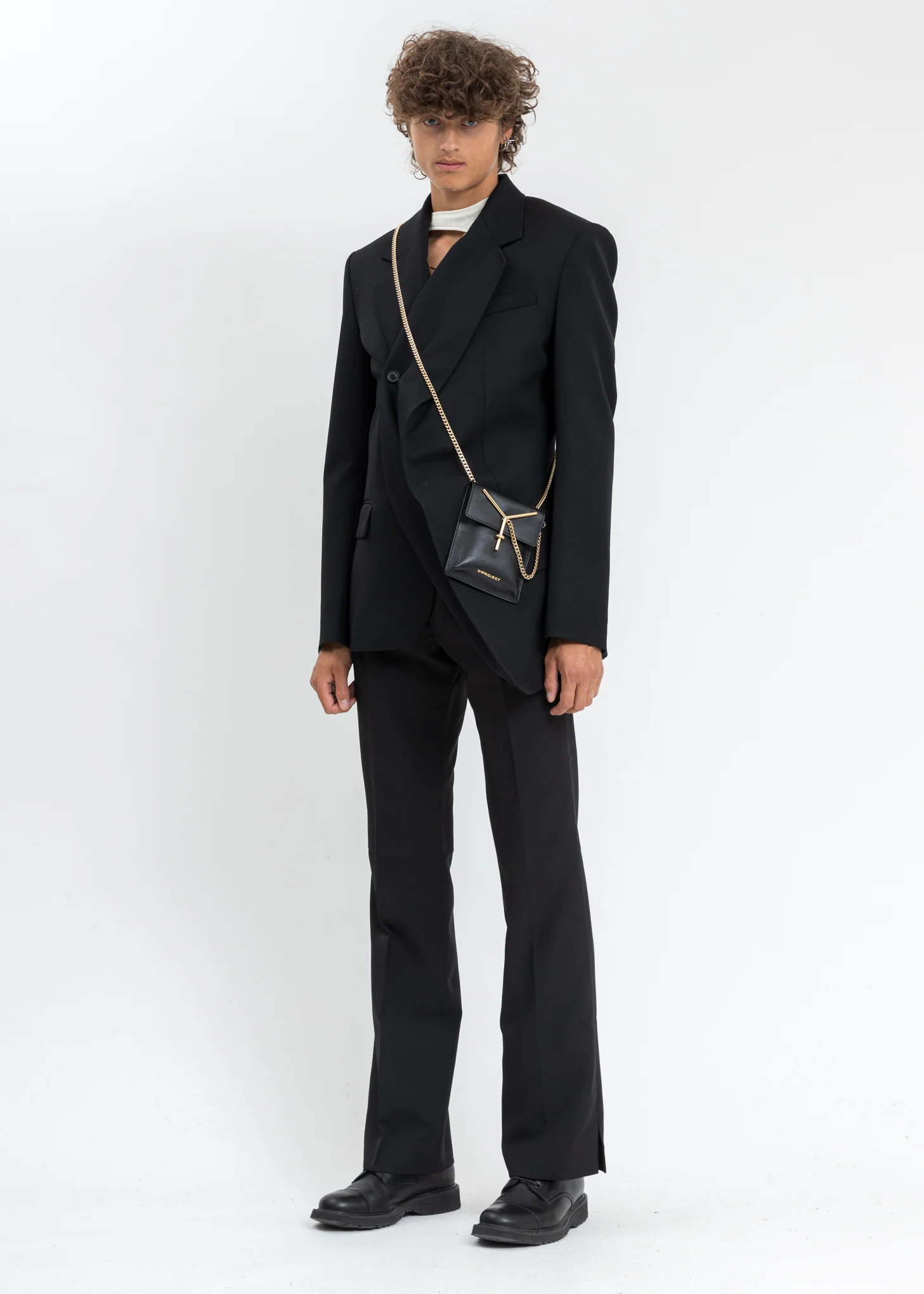 Black Mini Y Pochette Bag - Image 8