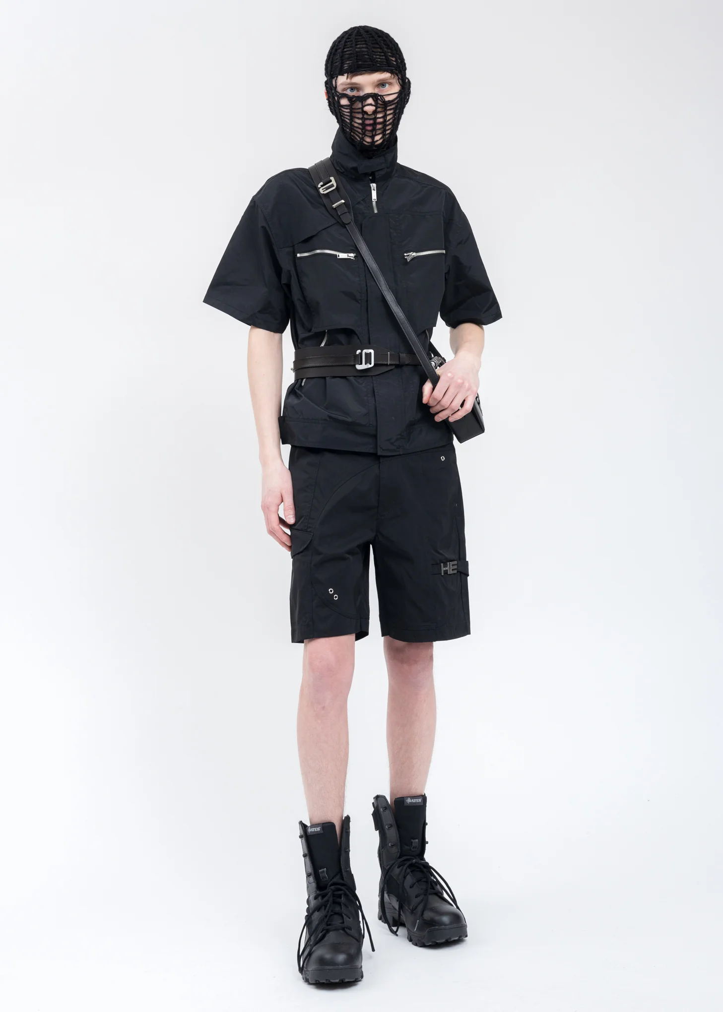 Black MINIMAL TWILL CARGO Shorts - Image 5