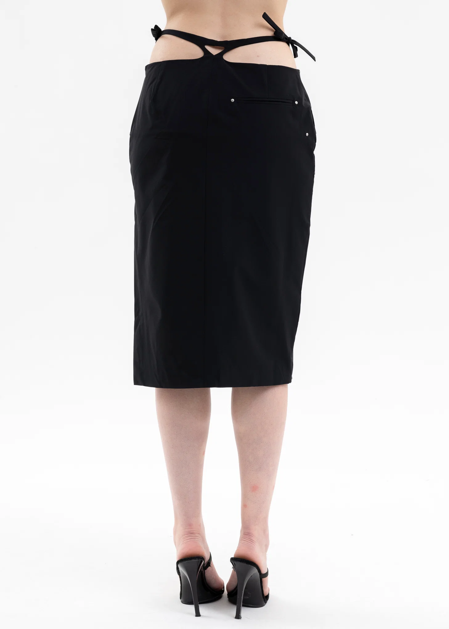 BLACK MIRE SKIRT - Image 3