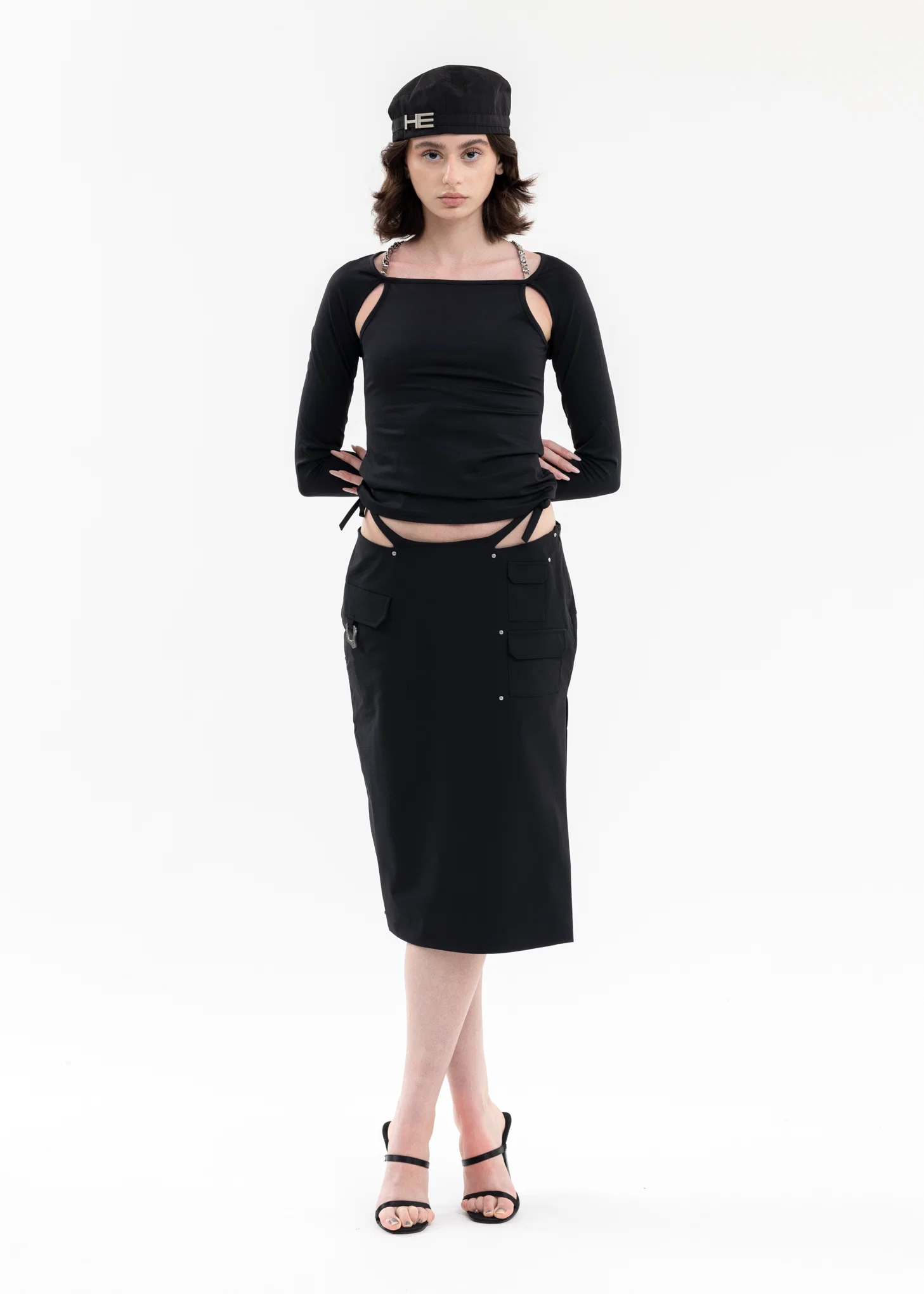 BLACK MIRE SKIRT - Image 5