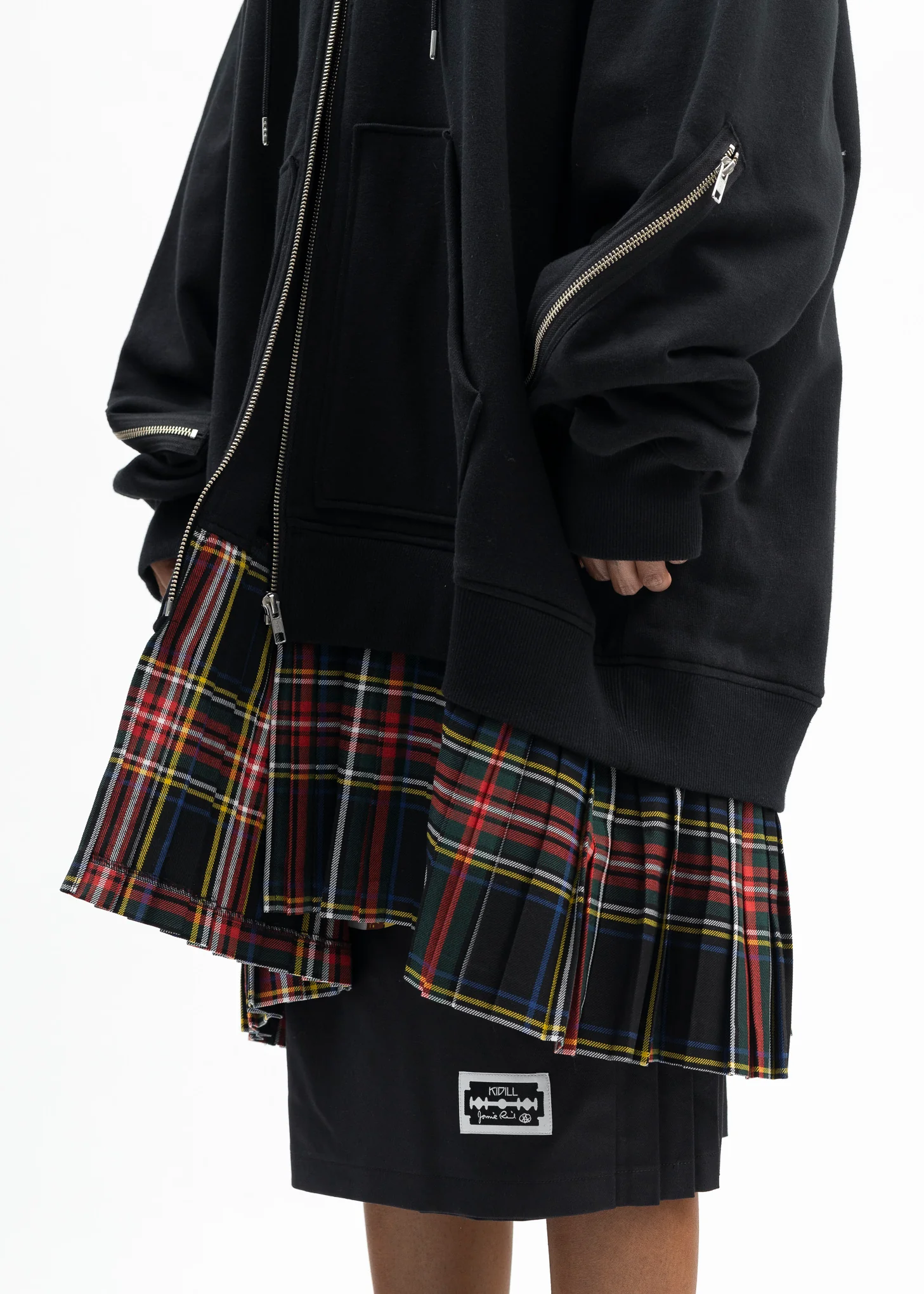 BLACK MOHAWK PUNK HOODIE - Image 2