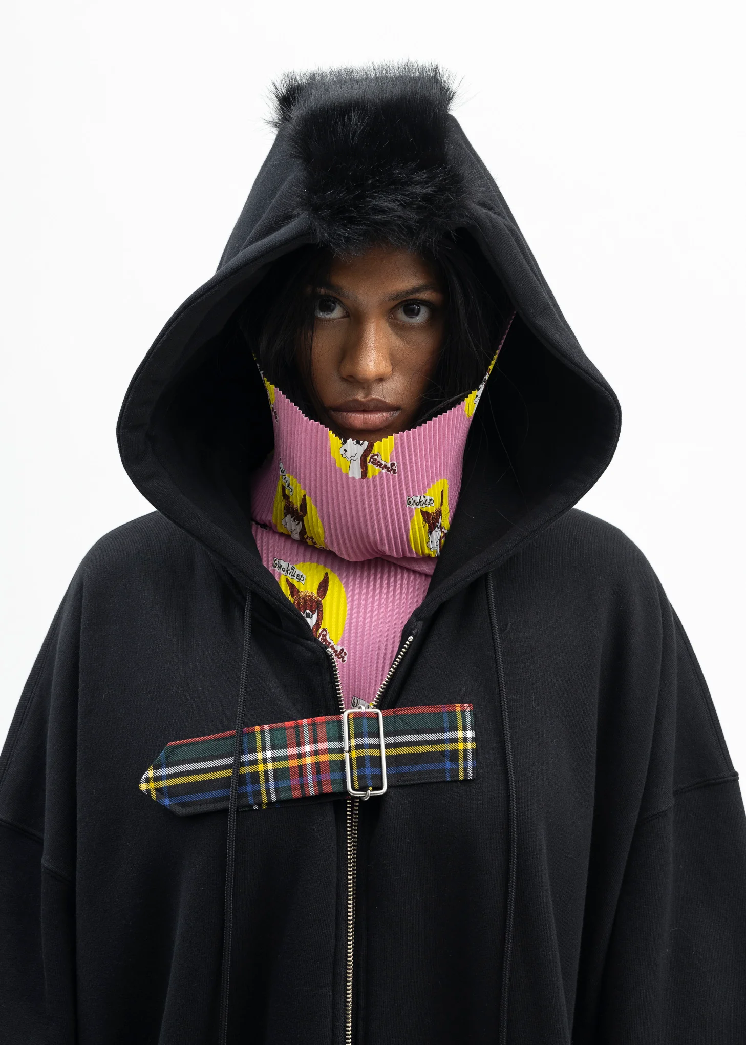 BLACK MOHAWK PUNK HOODIE - Image 5