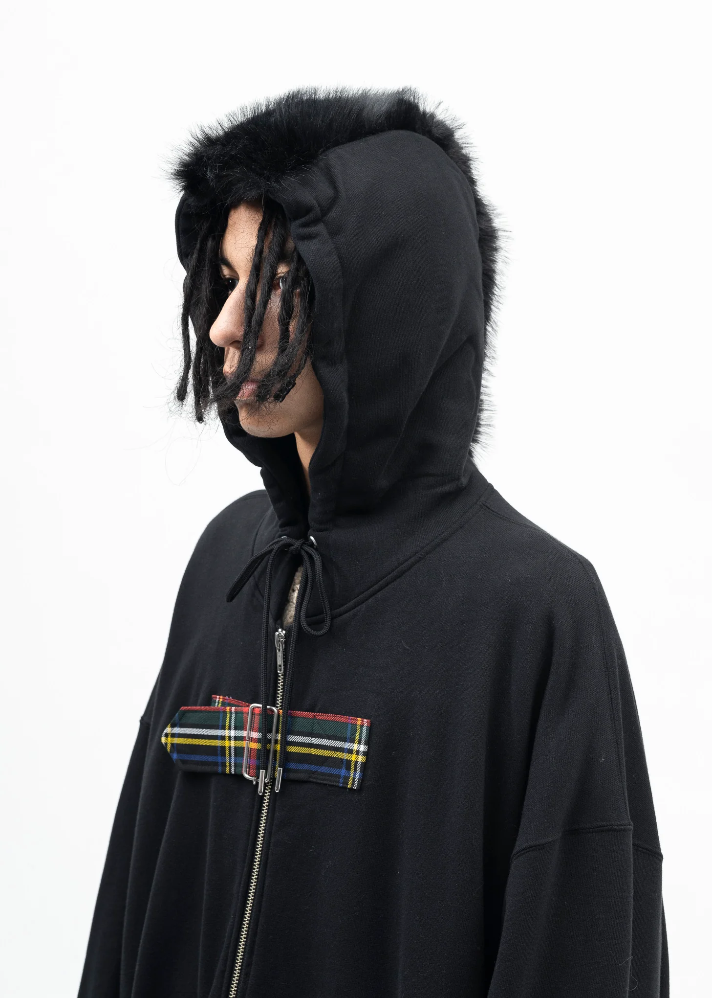 BLACK MOHAWK PUNK HOODIE - Image 4