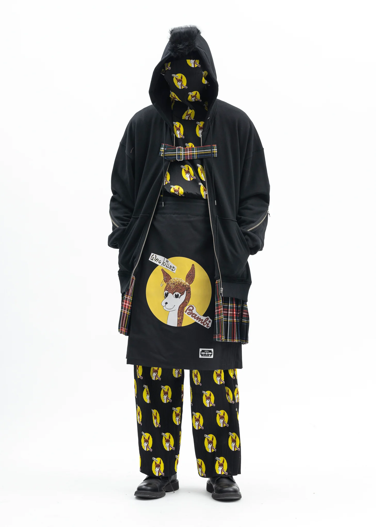 BLACK MOHAWK PUNK HOODIE - Image 6