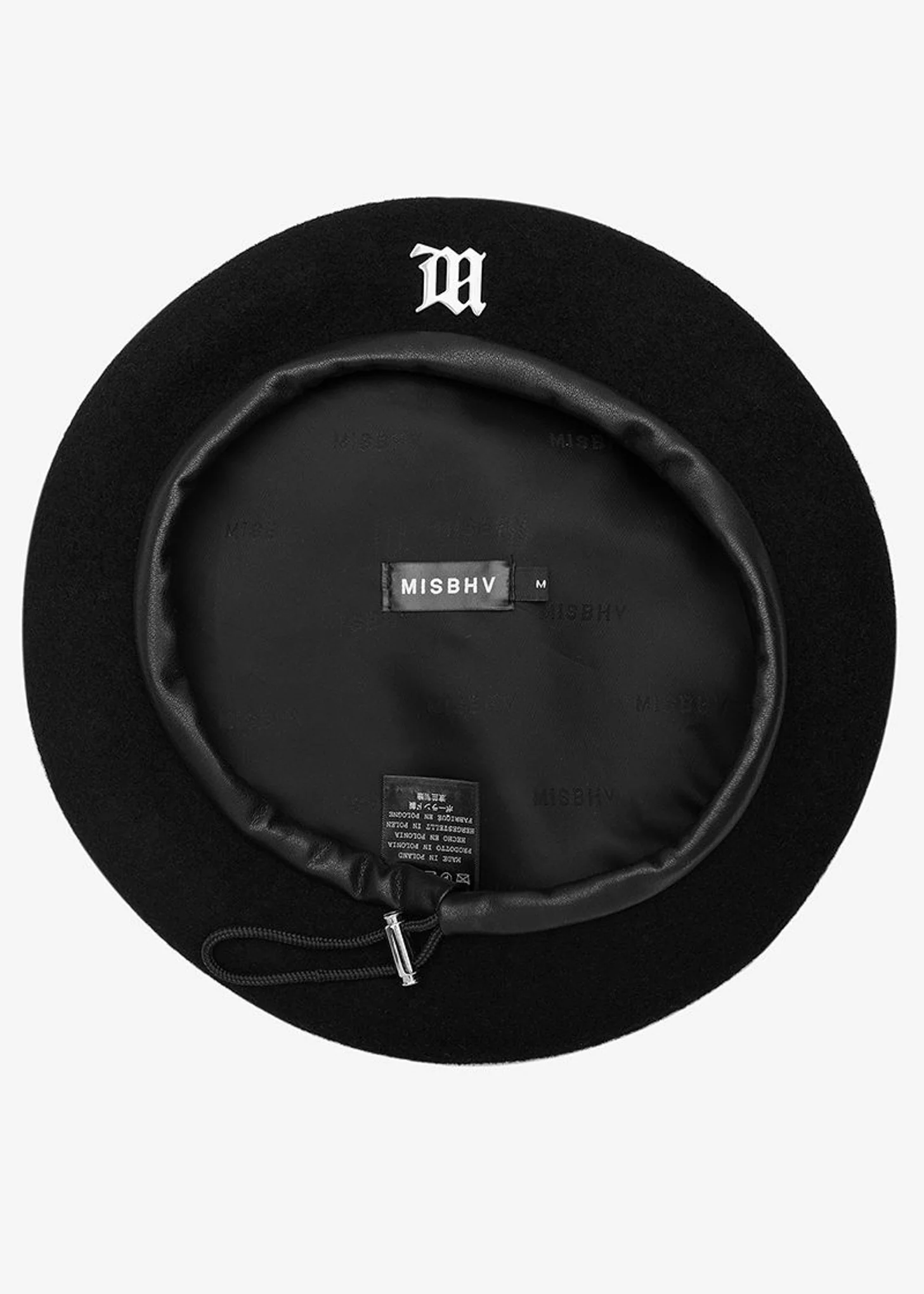 Black SIGNATURE WOOL Beret - Image 6