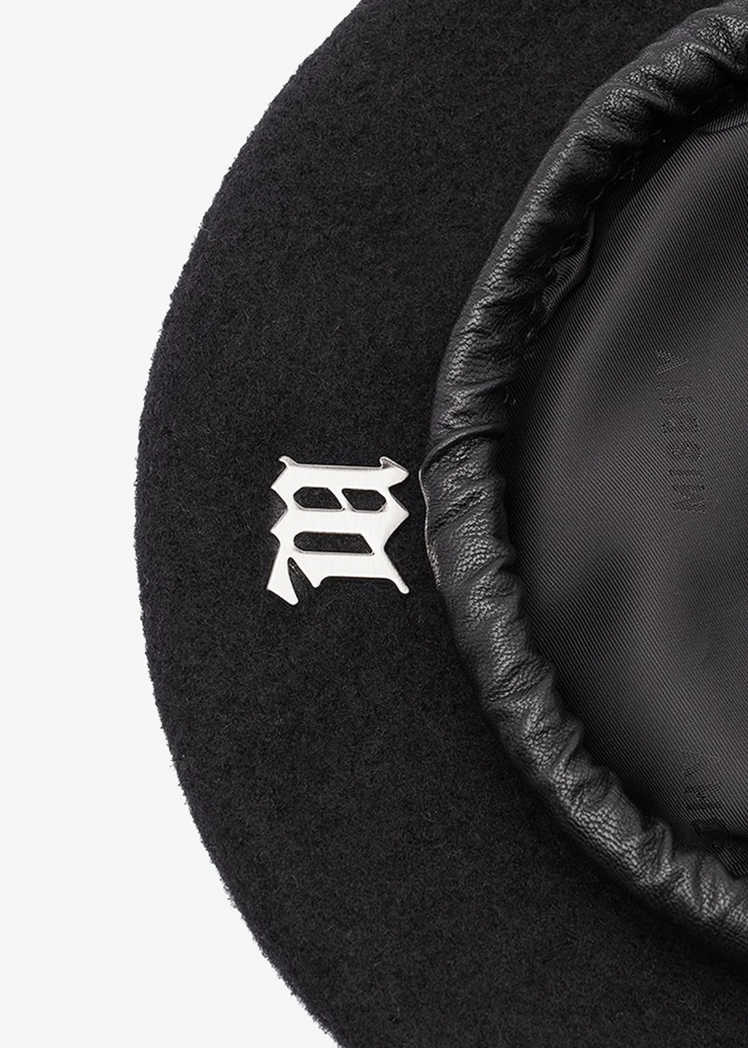 Black SIGNATURE WOOL Beret - Image 4