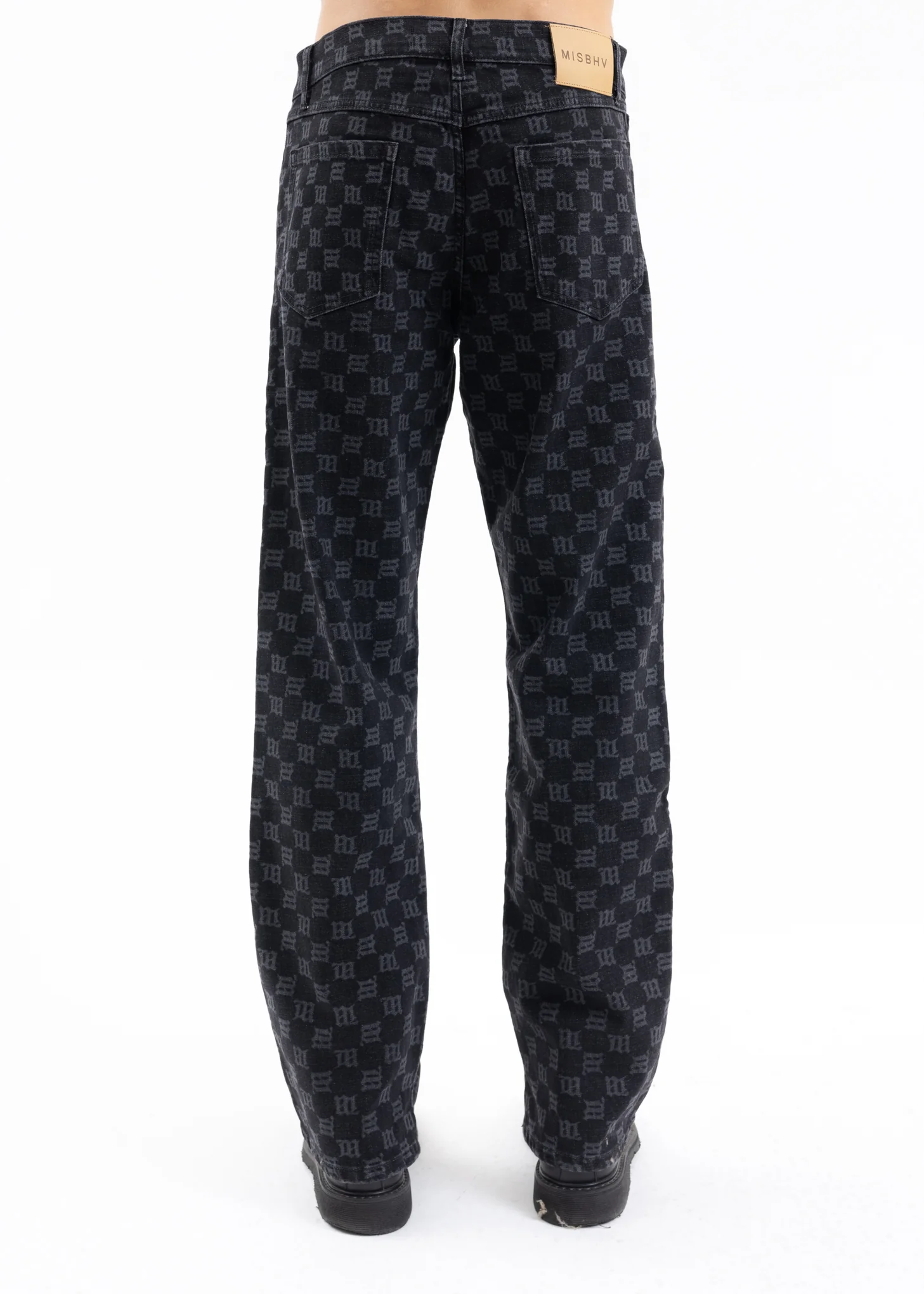 BLACK MONOGRAM CARPENTER DENIM TROUSERS - Image 4