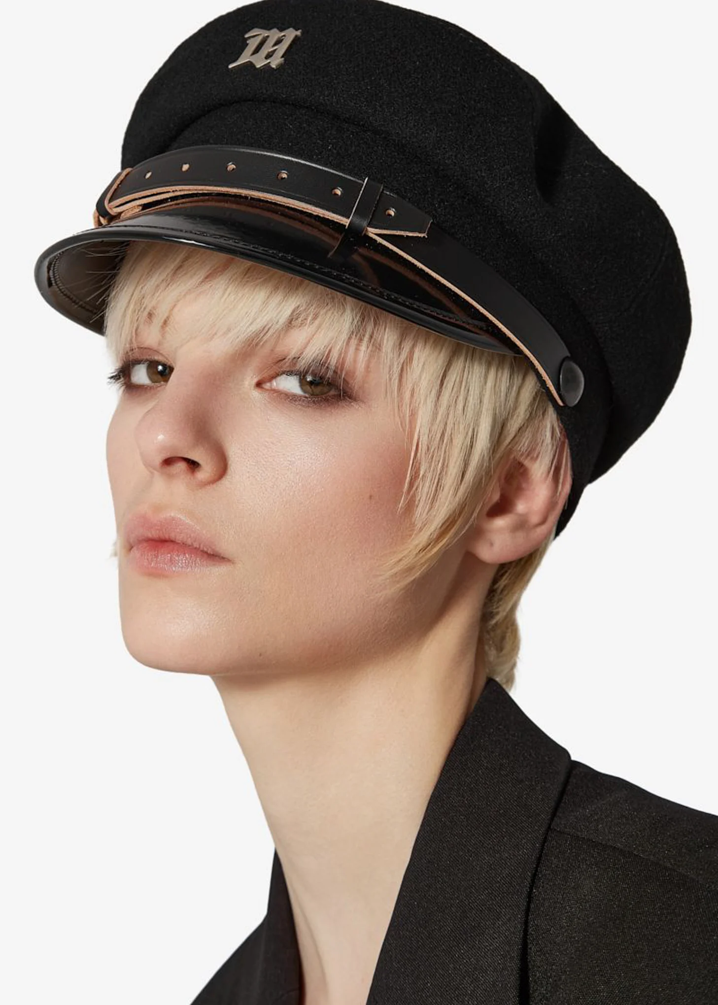 Black Monogram Gavroche Cap - Image 6