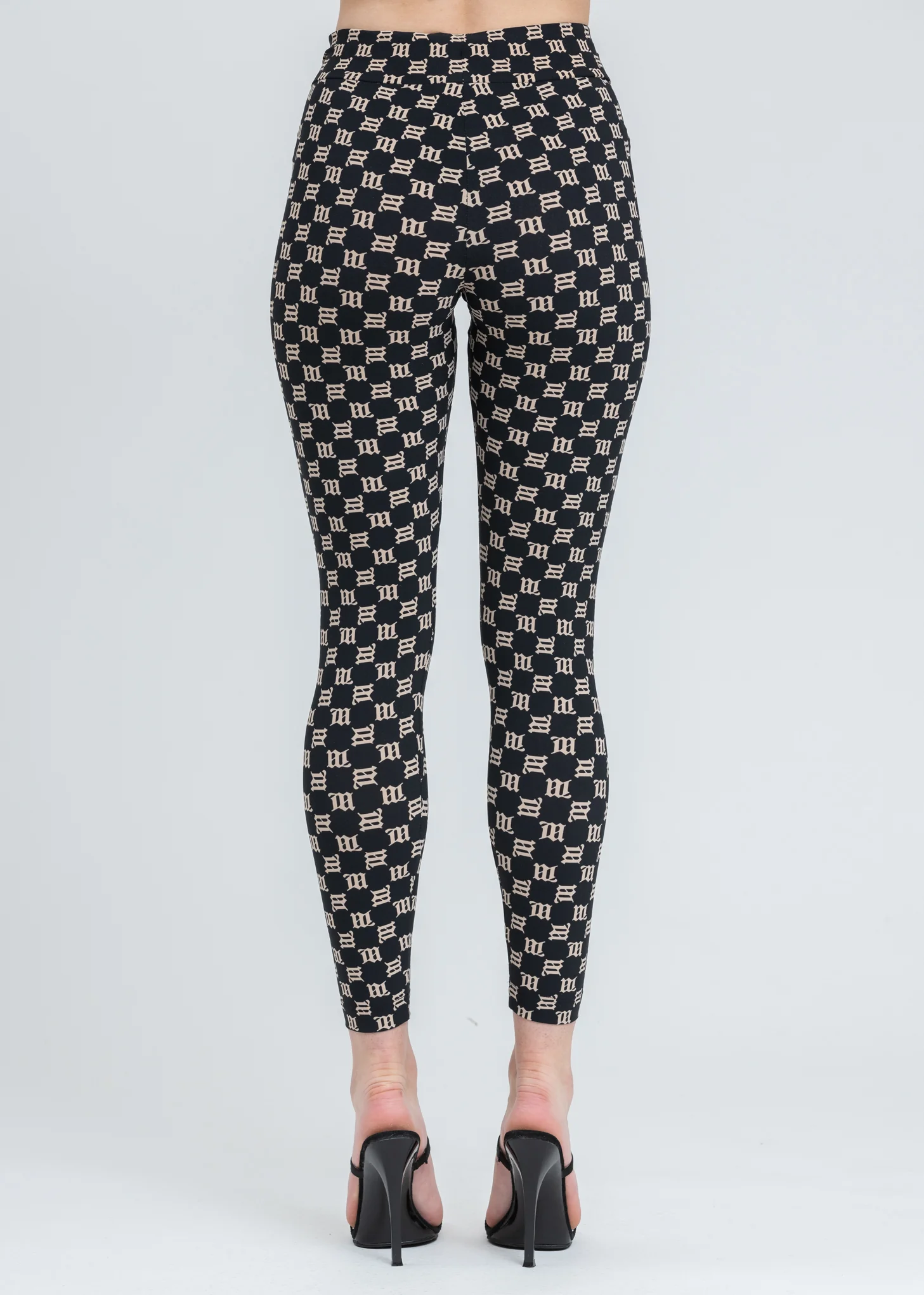 Black Monogram Lara Leggings - Image 3